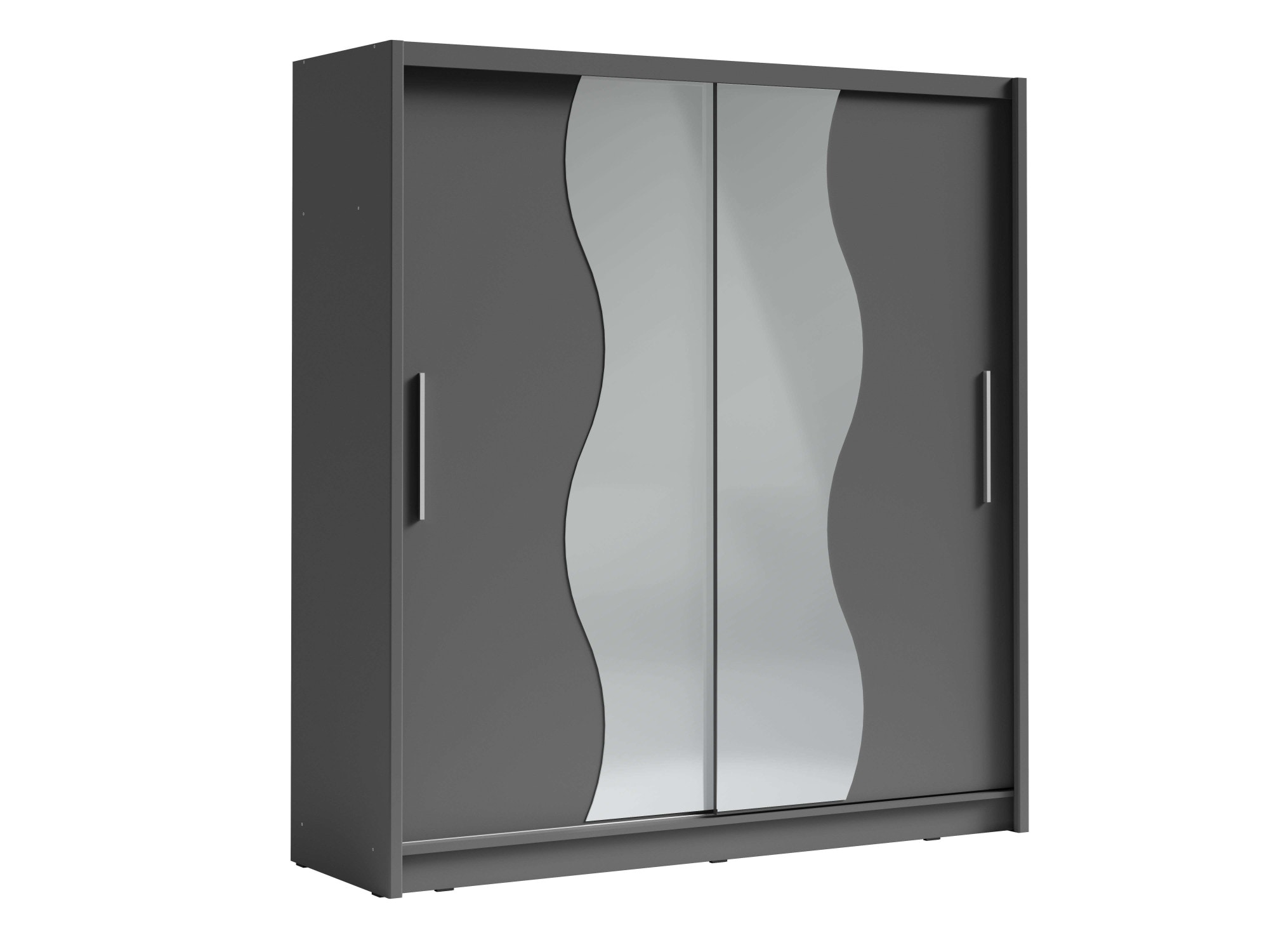 Home affaire Kleiderschrank »JULIETTA Schiebetürenschrank mit 10 Fächer, Kleiderstange und Spiegel« Garderobe mit 2 Schwebetüren und Spiegel, Maße B/T/H: 205/63/215 cm