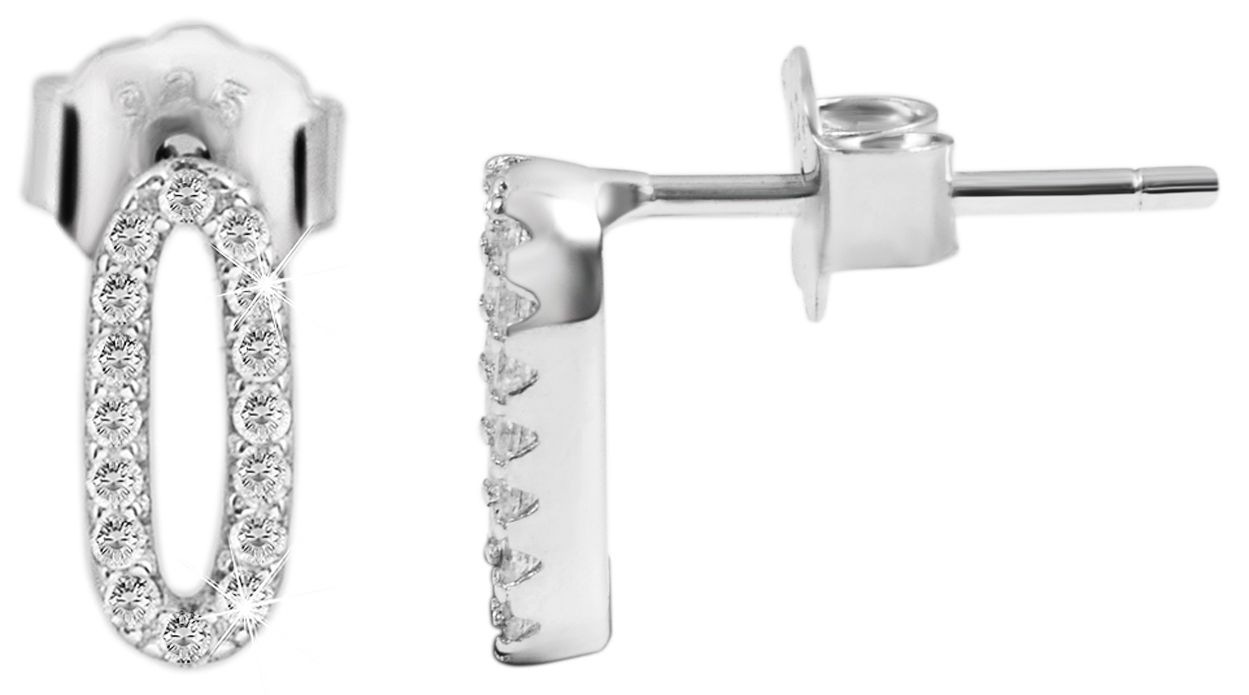 Adelia´s Paar Ohrhänger "Damen Ohrringe – Ohrstecker aus 925 Silber mit Zir günstig online kaufen