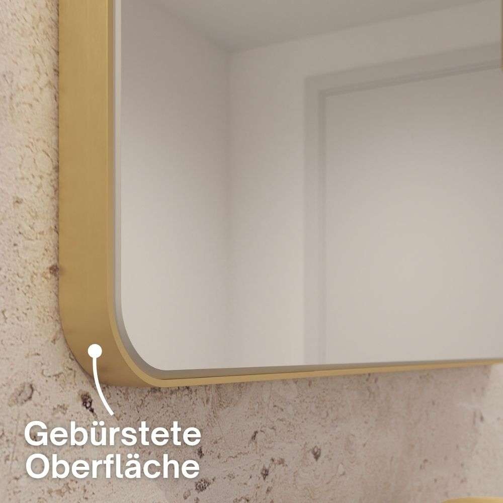Loevschall Spiegel »Refine, Wandspiegel für alle Raumtypen, Stilvoller Rahmen,«, Spiegel für Schlafzimmer, Wohnzimmer, Garderobe, Flur und Badezimmer