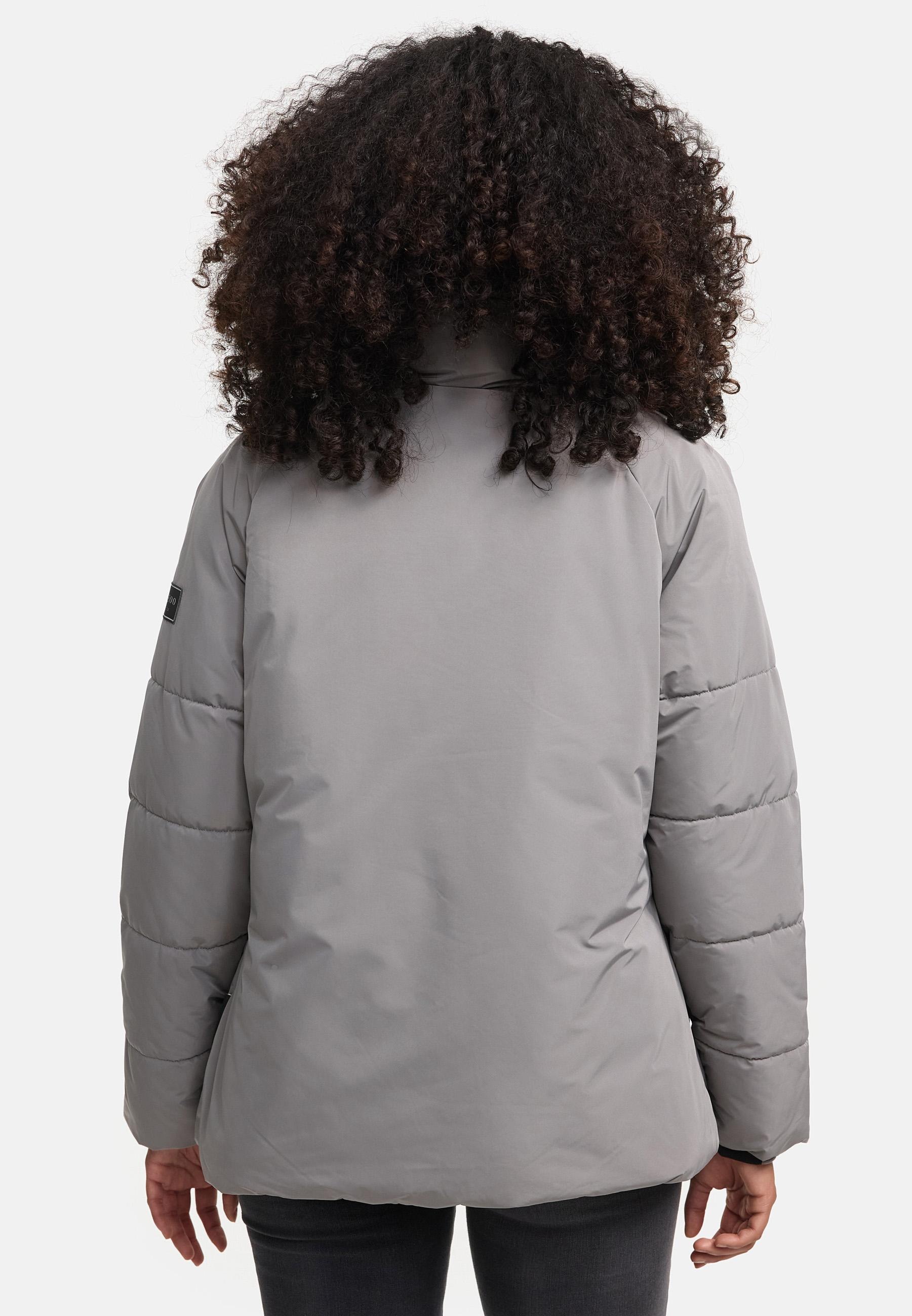 Navahoo Winterjacke »Frostii XIV«, ohne Kapuze, modische Damen Winter Steppjacke mit Kunstfellkragen