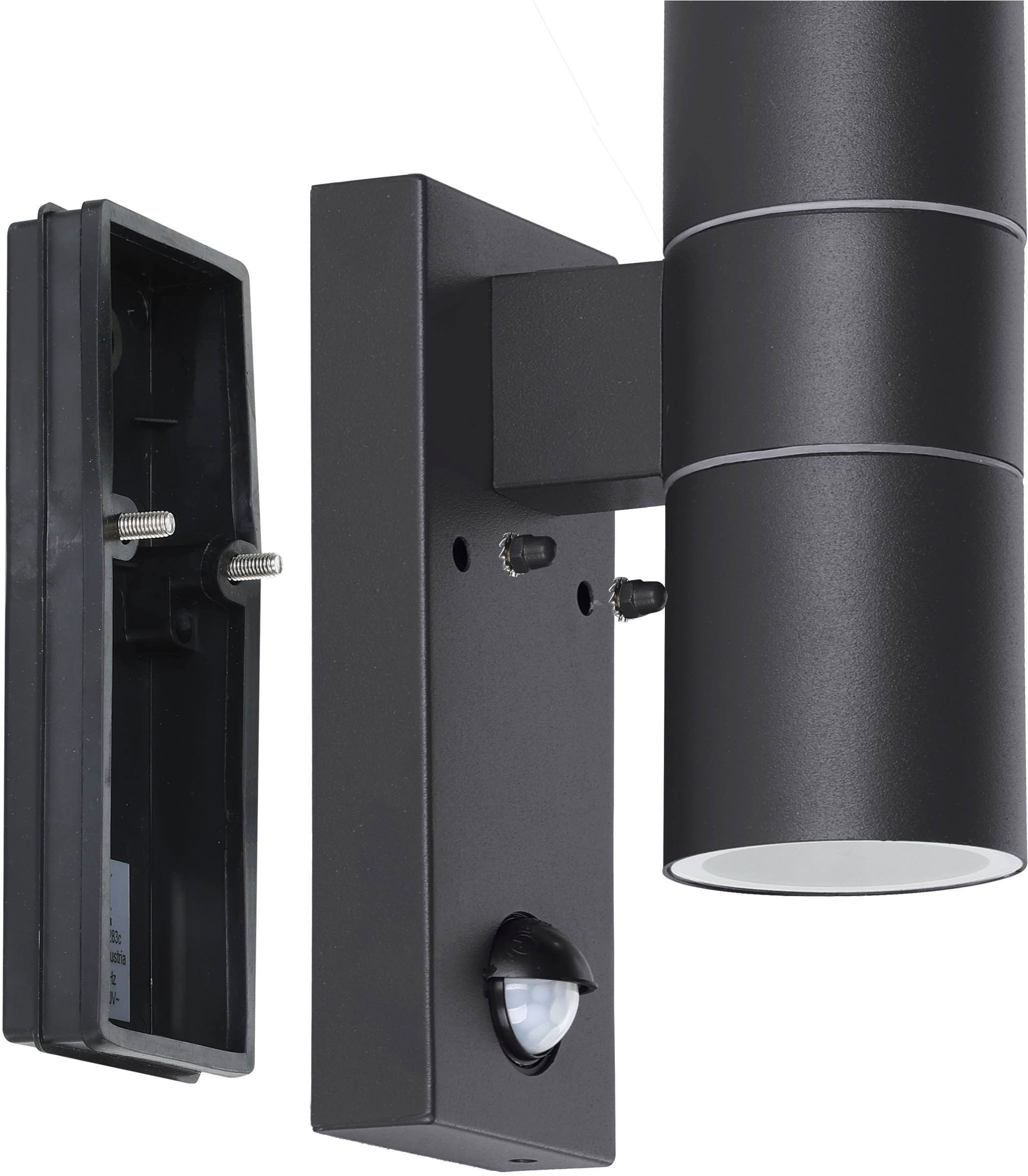 EGLO Wandleuchte »Riga 5 Außen-Wandlampe, Außenleuchte, IP44, Deckenleuchte, Lampe« GU10 1 Stk. Wand-/Deckenleuchte - L6,5 x H21,5 x AL11cm - anthrazit - 2X2,8W inkl.