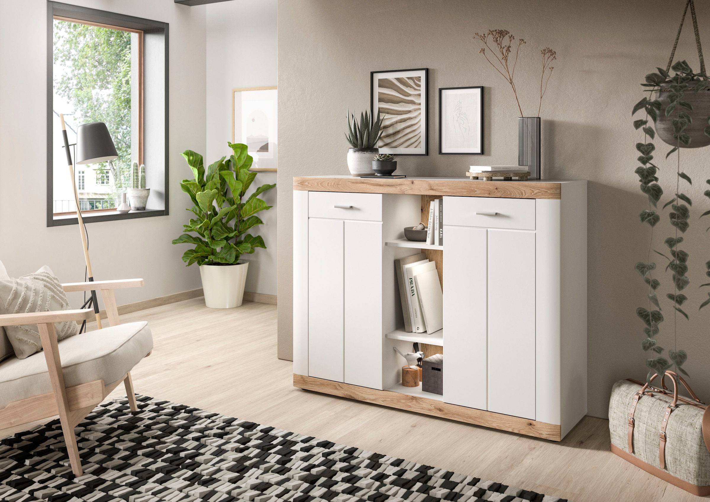 Home affaire Kommode "Landsby" 1 tlg. Breite ca. 131 cm günstig online kaufen