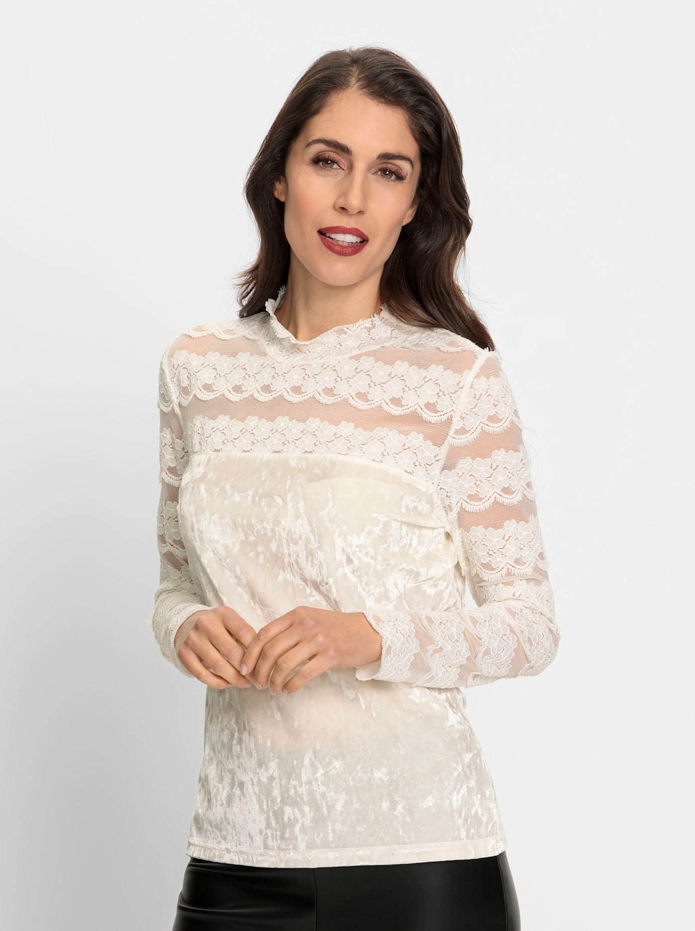 heine Spitzenshirt "Spitzen-Shirt" 1 Stk. günstig online kaufen