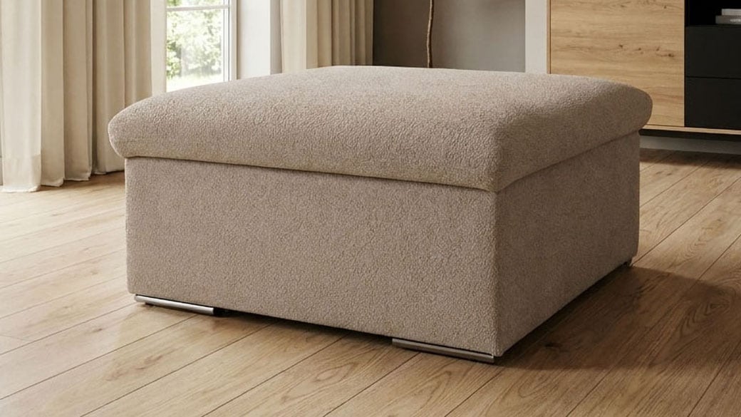 OTTO home Hocker "Salltum 87 x 87 cm, formschön und stabil" pflegeleichter Bezuggstoff