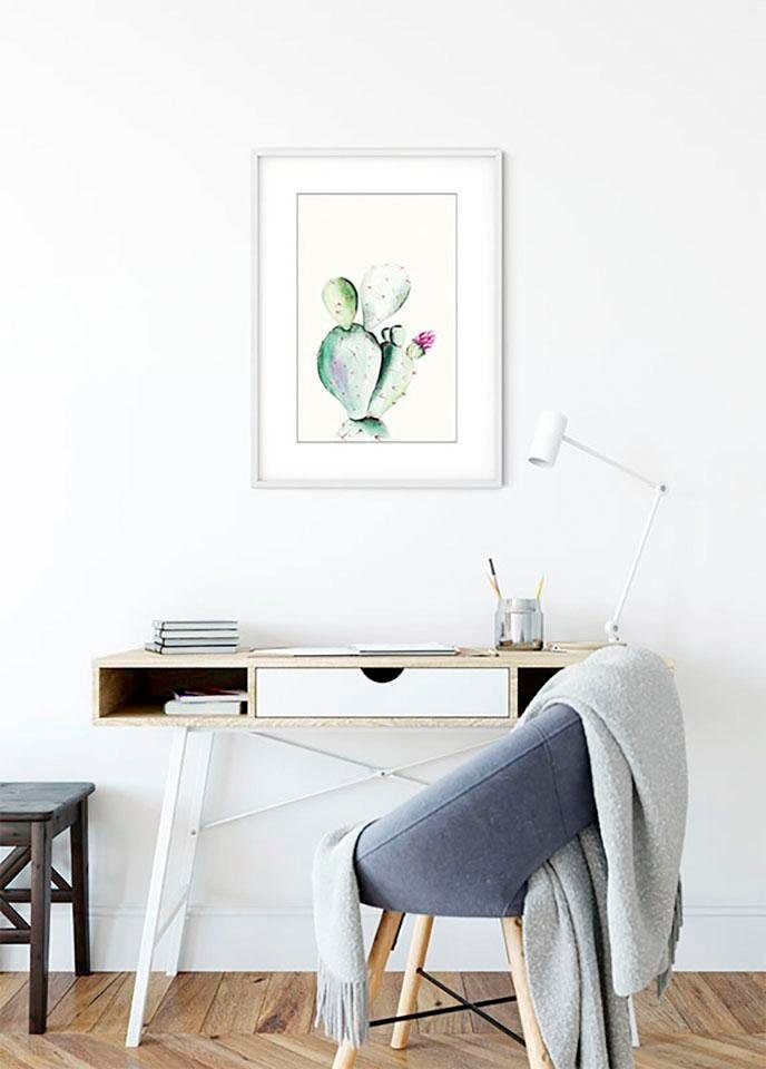 Komar Bild »Prickly Pear Watercolor«, Pflanzen-Blätter, (1 St.), Wandbild zur Dekoration - ohne Rahmen