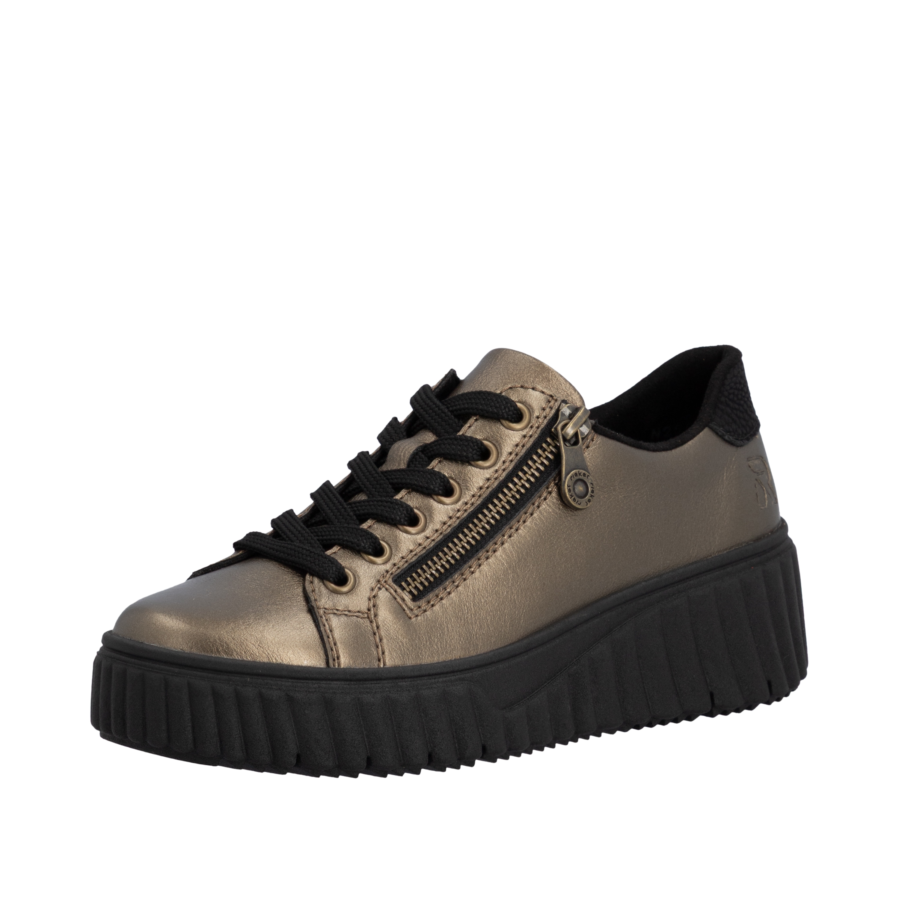 Rieker Plateausneaker Freizeitschuh, Halbschuh, Schnürschuh mit Plateausohle