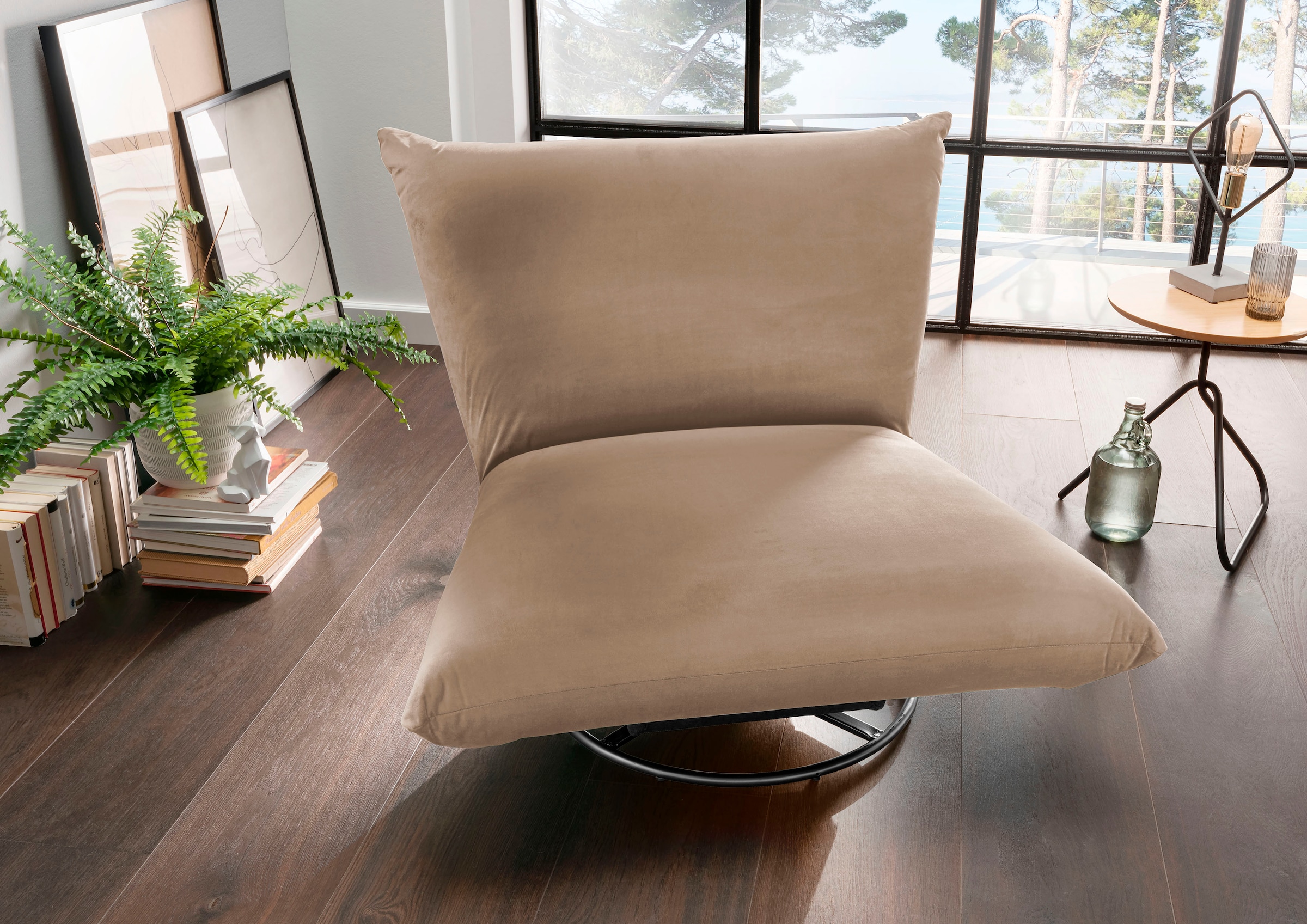 Home affaire Drehsessel "Cremona" 360 drehbar mit Metallfuß günstig online kaufen