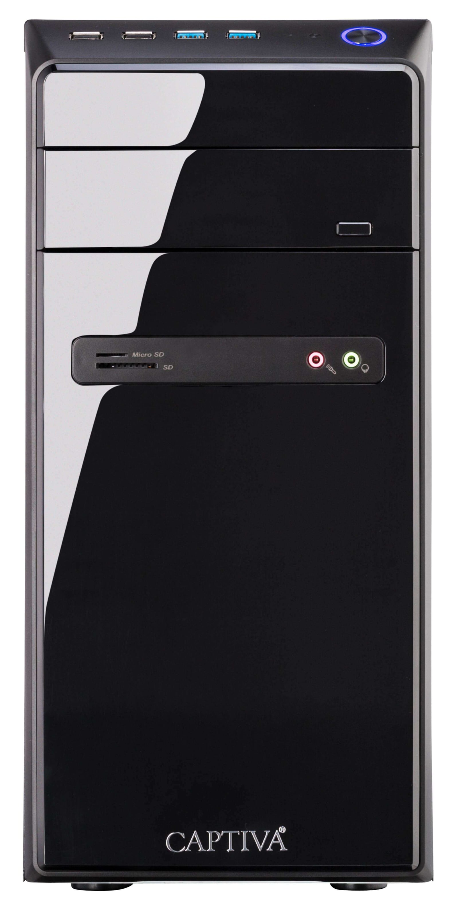CAPTIVA Business-PC "Business/Office R10-0446", schwarz, ohne Betriebssystem, 32 GB RAM 500 GB SSD, Desktop-PCs