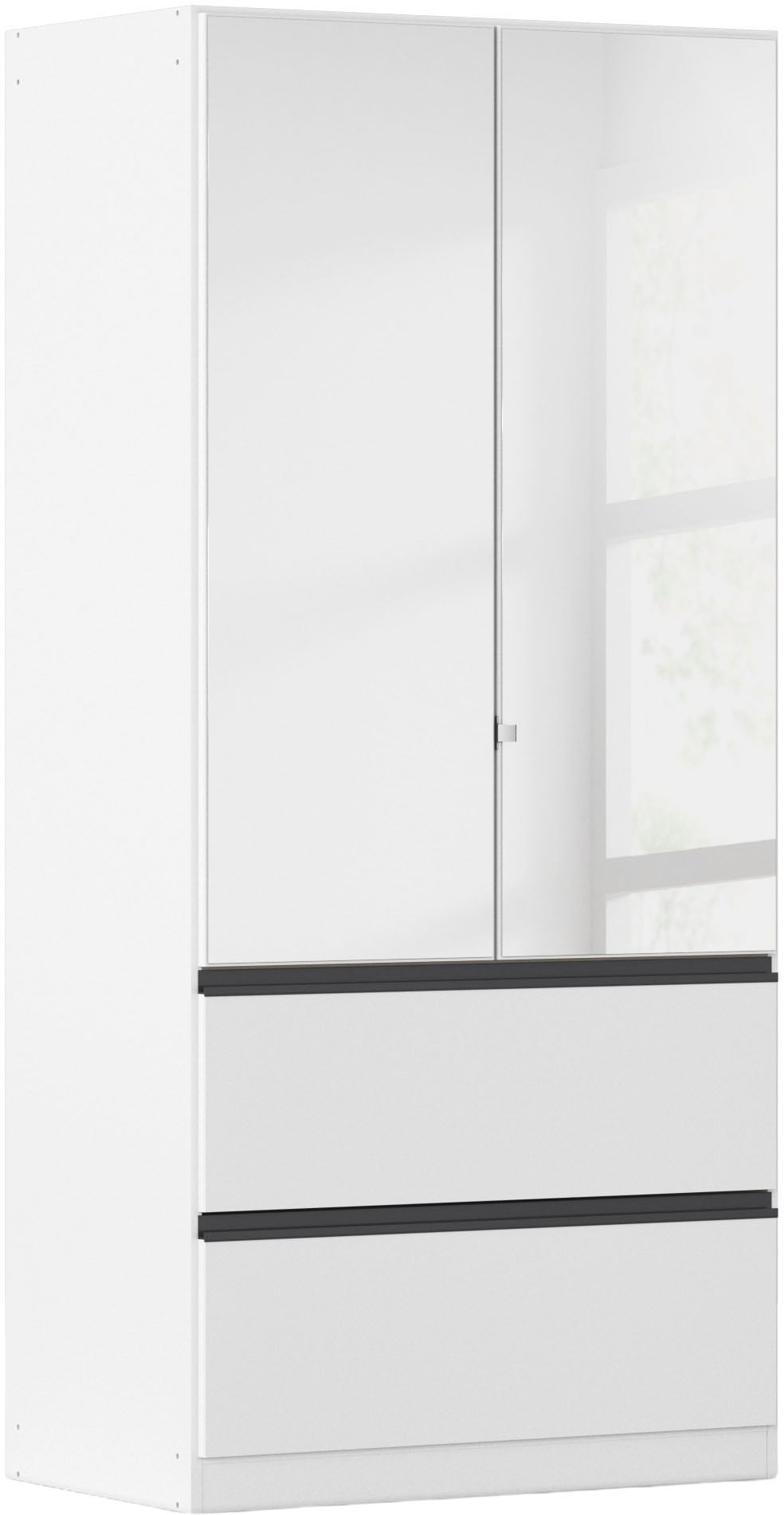 rauch Drehtürenschrank "Kleiderschrank Schrank Garderobe COSTA in den Breiten 91/136/181 cm" in 3 Ausstattungen BASIC/CLASSIC/PREMIUM, mit Spiegel, grifflose Front und Push-to-Open Funktion MADE IN GERMANY
