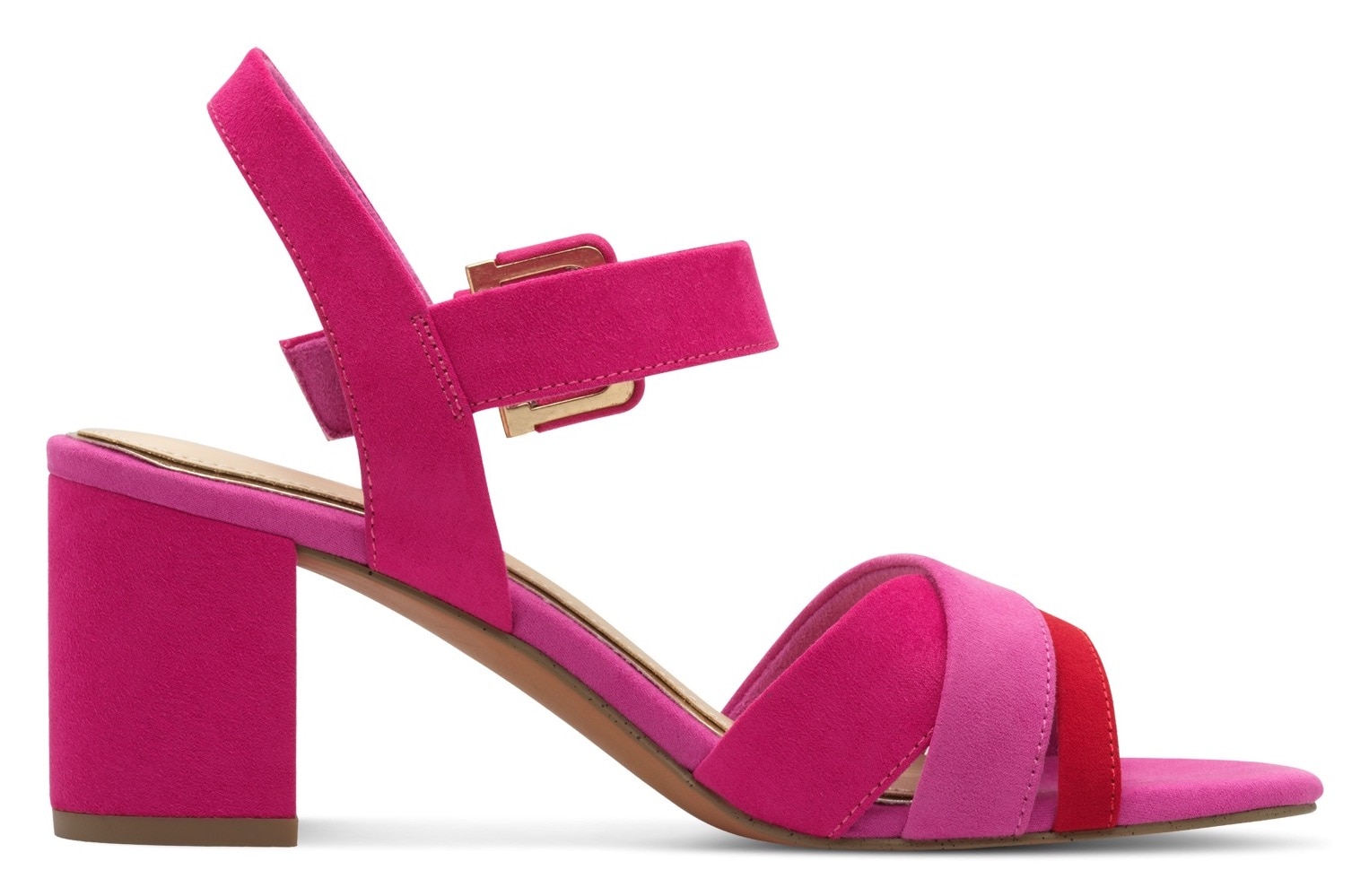 MARCO TOZZI Sandalette, Blockabsatz, Sommerschuh, Sandale mit verstellbarem Fesselriemchen