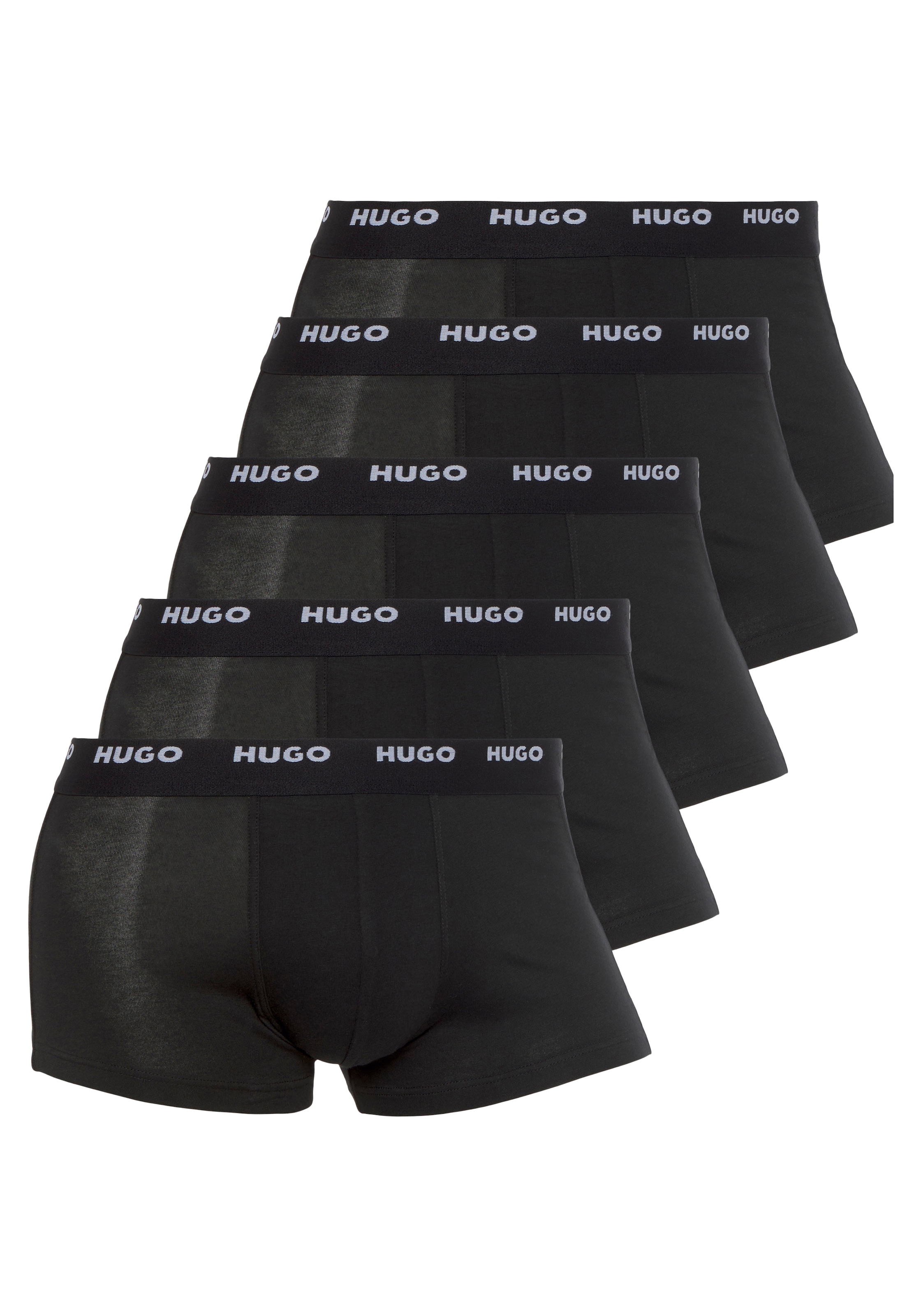 HUGO Underwear Trunk "TRUNK FIVE PACK", (5 St.), mit HUGO Logoschriftzug am Bund