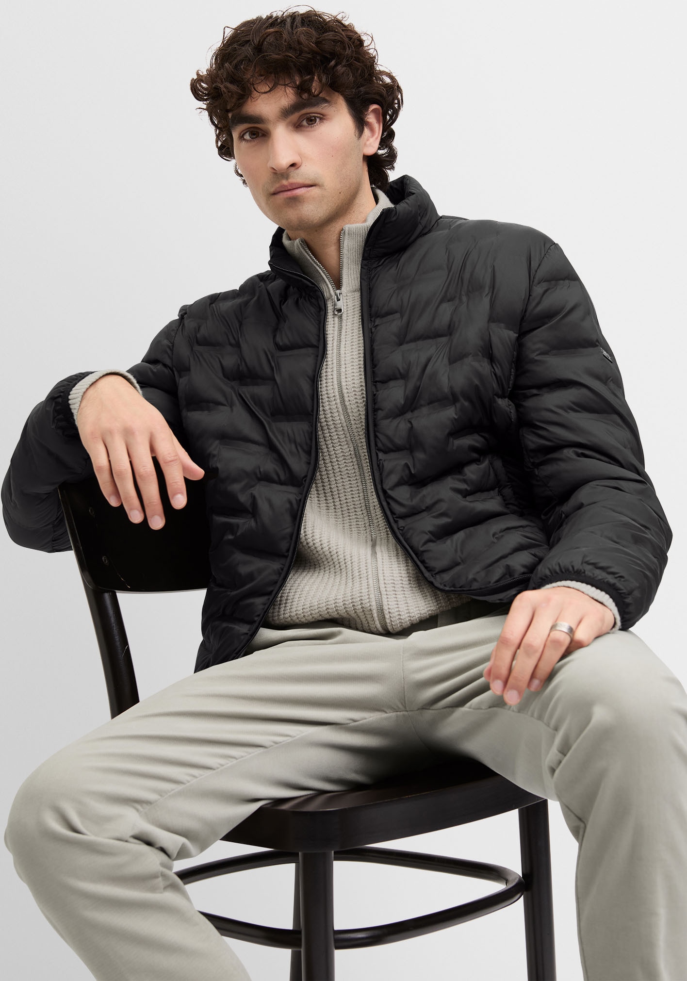 Cinque Steppjacke »CISURF«, ohne Kapuze, regular fit, mit Stehkragen