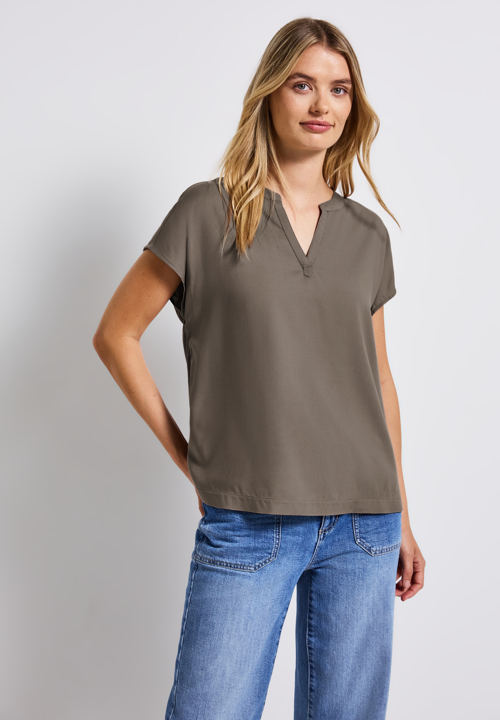 STREET ONE Kurzarmbluse, aus softer Viskose günstig online kaufen
