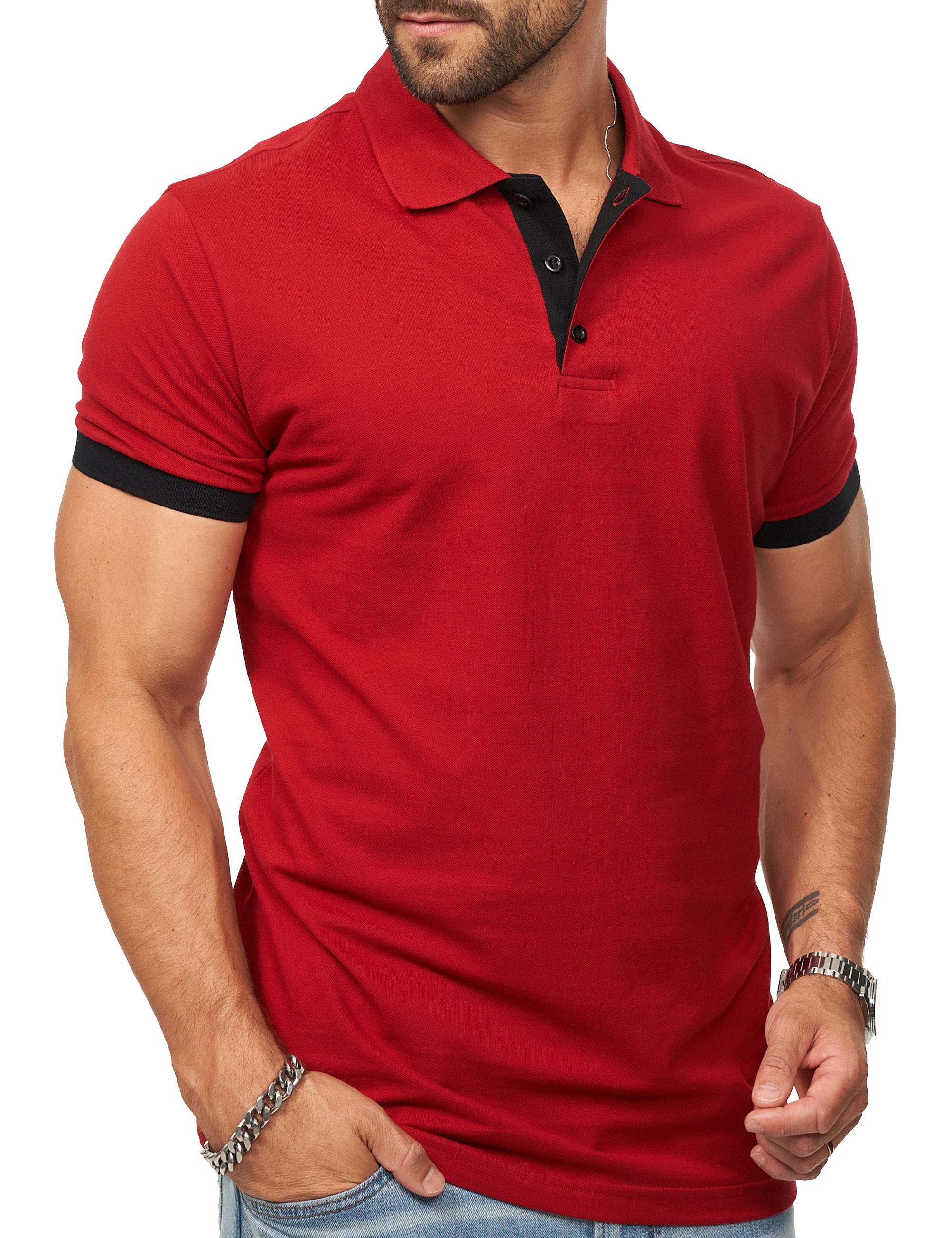 Daily Cotton Poloshirt »Daily Cotton Poloshirt in Kurzarm als Freizeit Polo T-Shirt - Polo-Hemd für Herren« Männer Polohemd im Regular-Fit in Piqué-Qualität