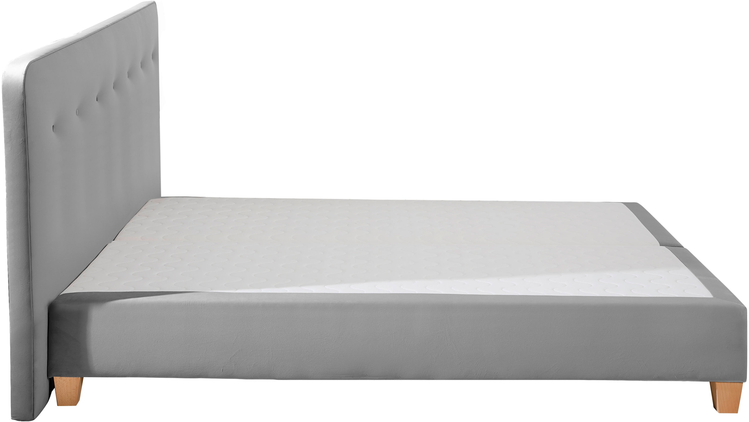 Home affaire Boxspringbett »Fargo«, inkl. Topper, in 3 Matratzenarten, in Samt- oder Strukturstoff