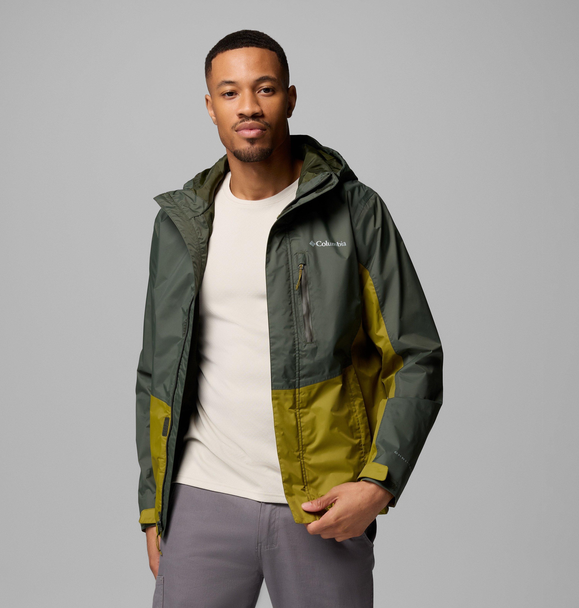 Columbia Regenjacke "Pouring Adventure III Jacket" sportliche Logostickerei günstig online kaufen