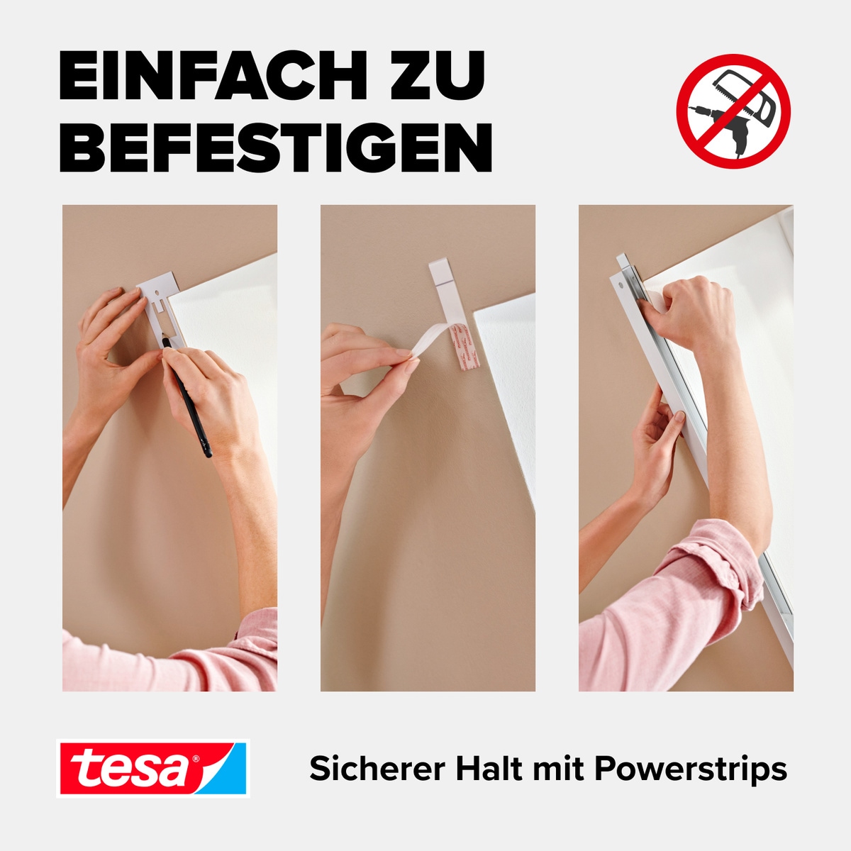 tesa Insektenschutz-Fensterrahmen »Insect Stop Alu-Insektenschutzrollo teleskopierbar - 1,3 x 1,5 m«, speziell für Dachfenster - Insektenschutz Plissee - ohne Bohren, weiß