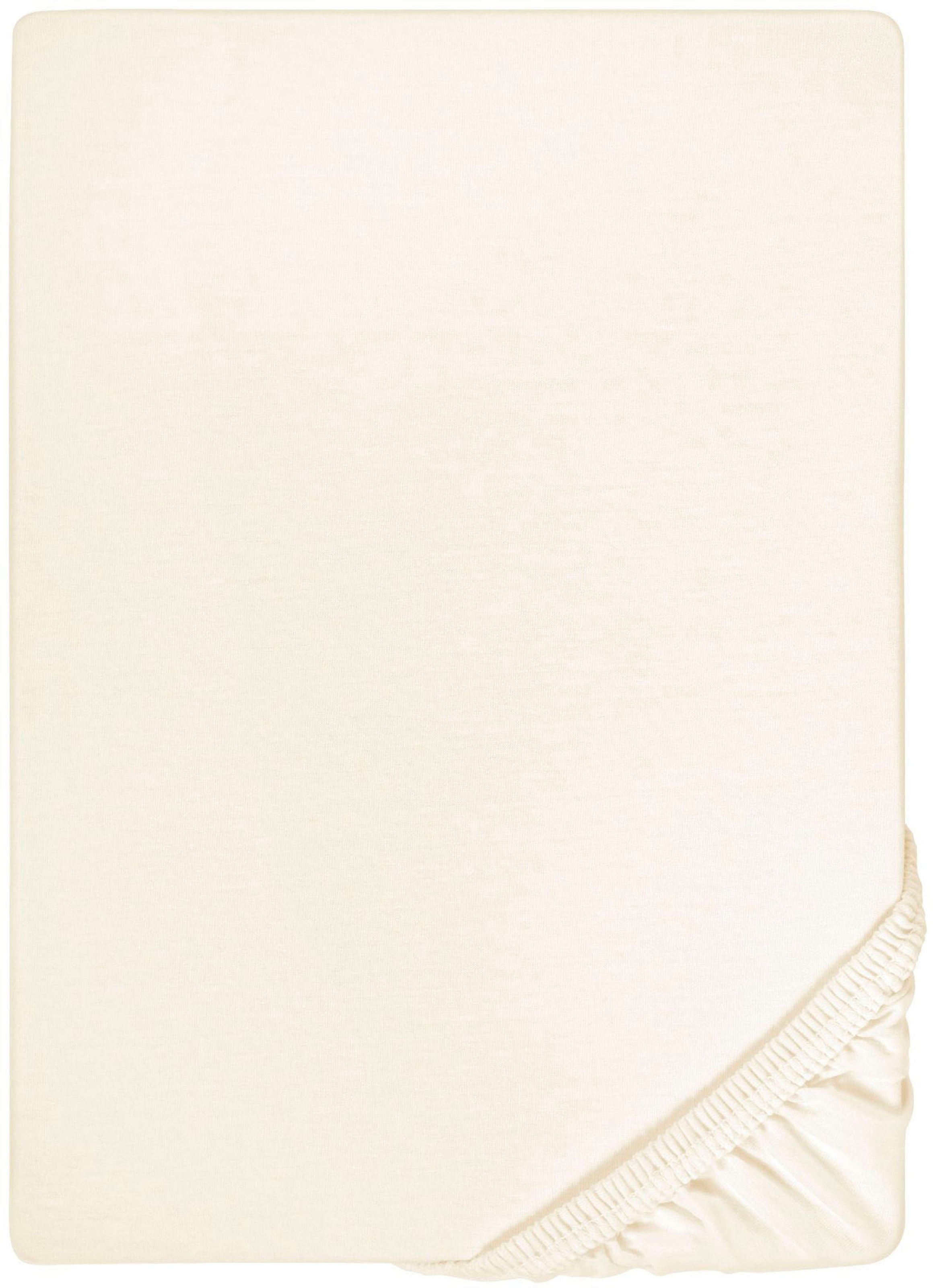 Biberna Spannbettlaken "0077866 Deluxe Jersey-Elastic Spannbetttuch 97% Baumwolle" Jersey mit Elasthan, Rundumgummi, bügelfrei, ab Größe 90 x 190 cm i