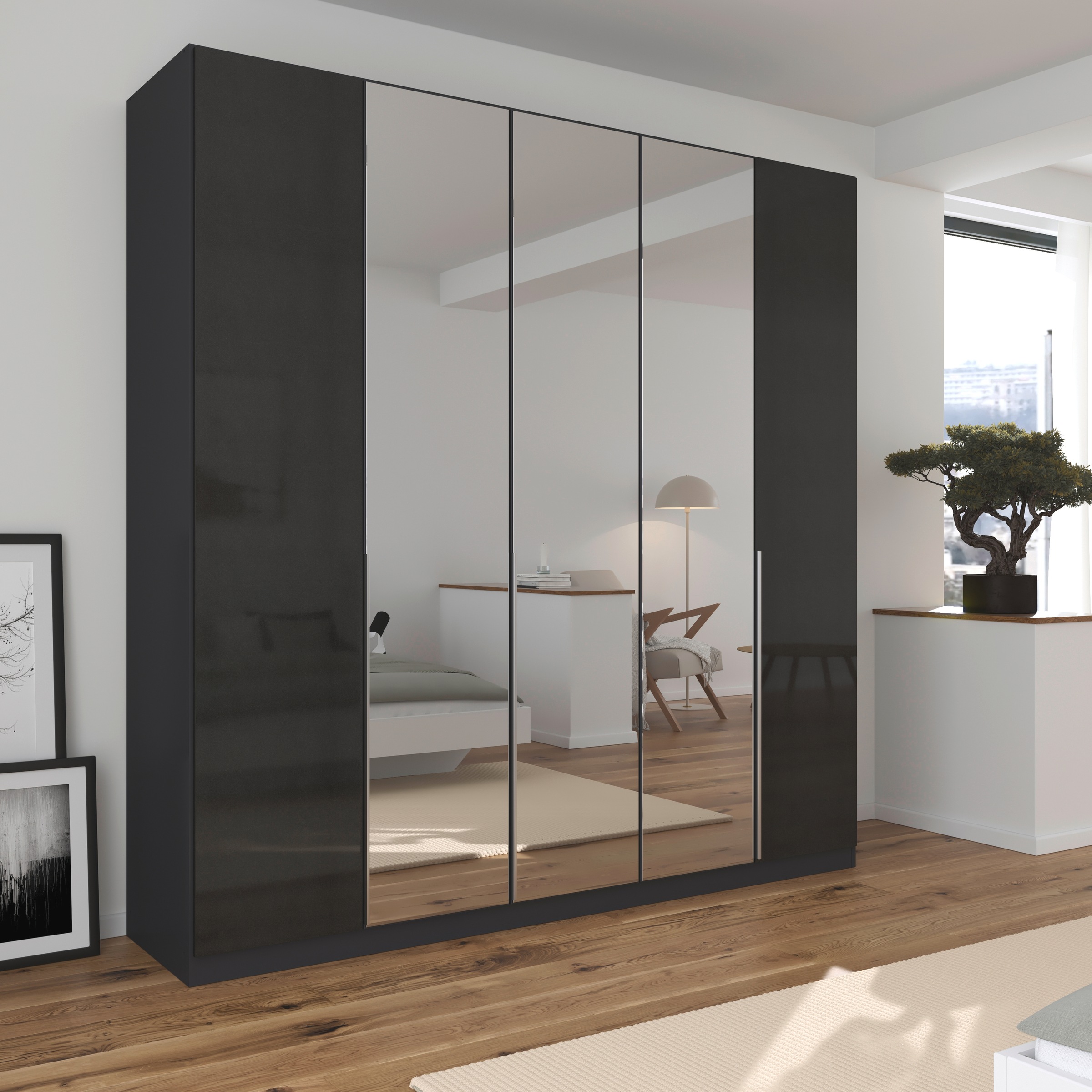 OTTO home Drehtürenschrank "Kleiderschrank Schrank Garderobe AGORDO mit Dek günstig online kaufen