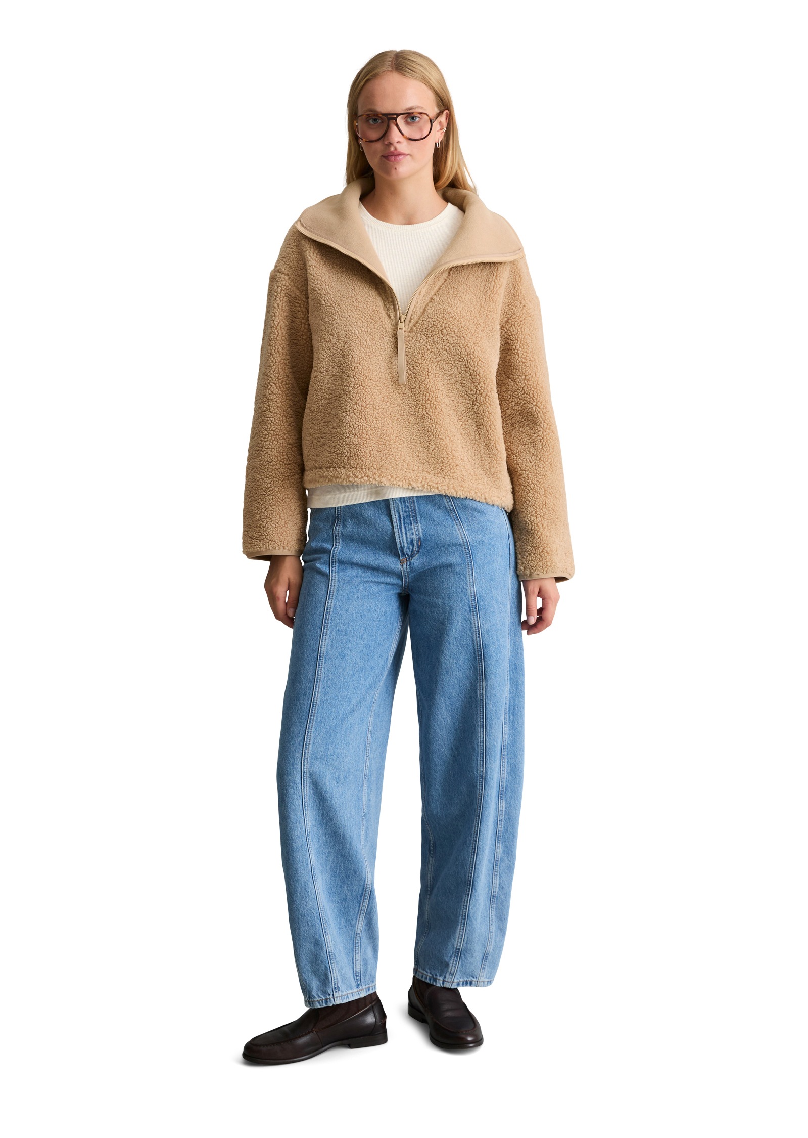 Marc O'Polo DENIM Plüschjacke »aus recyceltem Polyester«