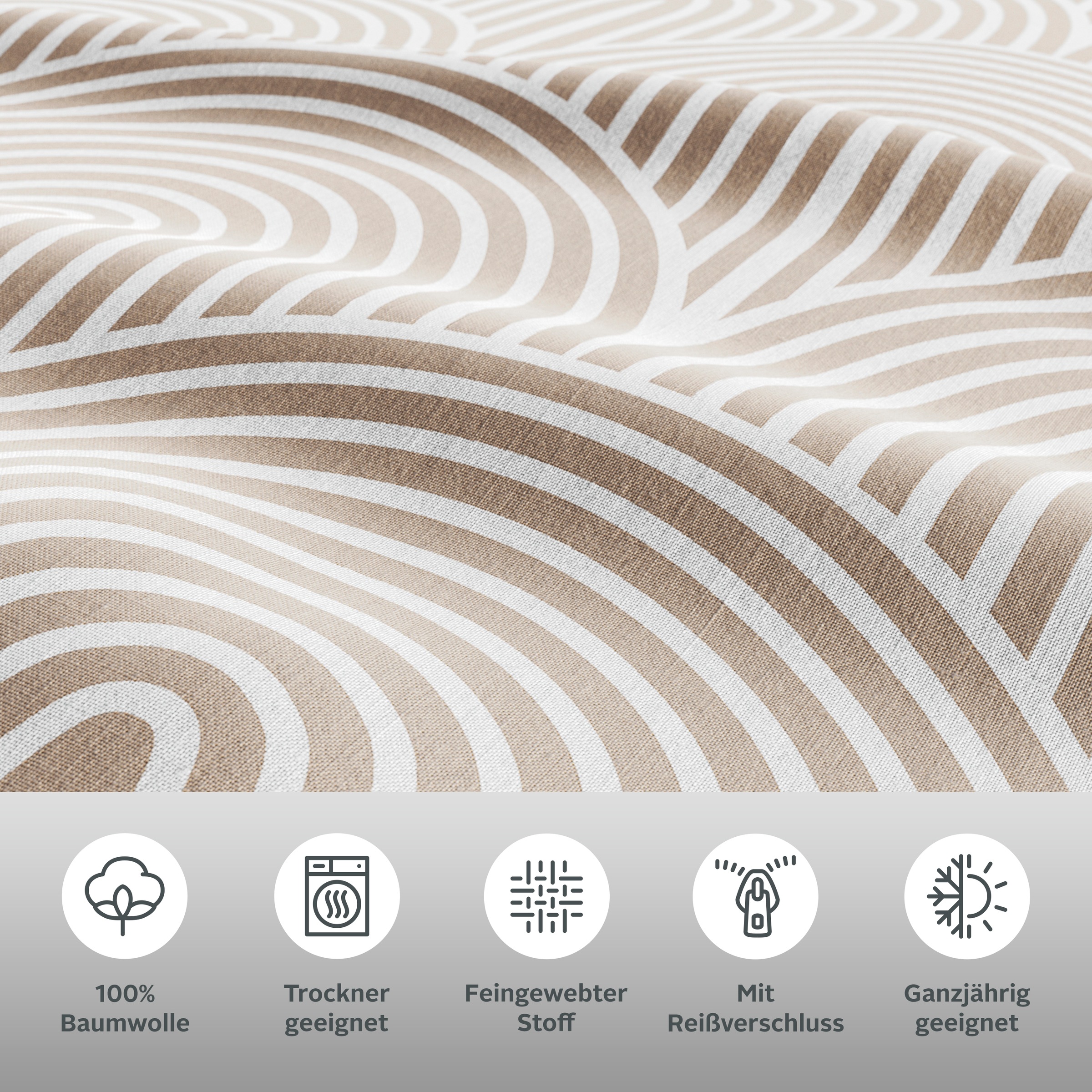 Thumbnail - OTTO home Bettwäsche "Matilda in Gr. 135x200 oder 155x220 cm" 3 Stk. Bettwäsche aus Baumwolle, Bettwäsche mit skandinavi...