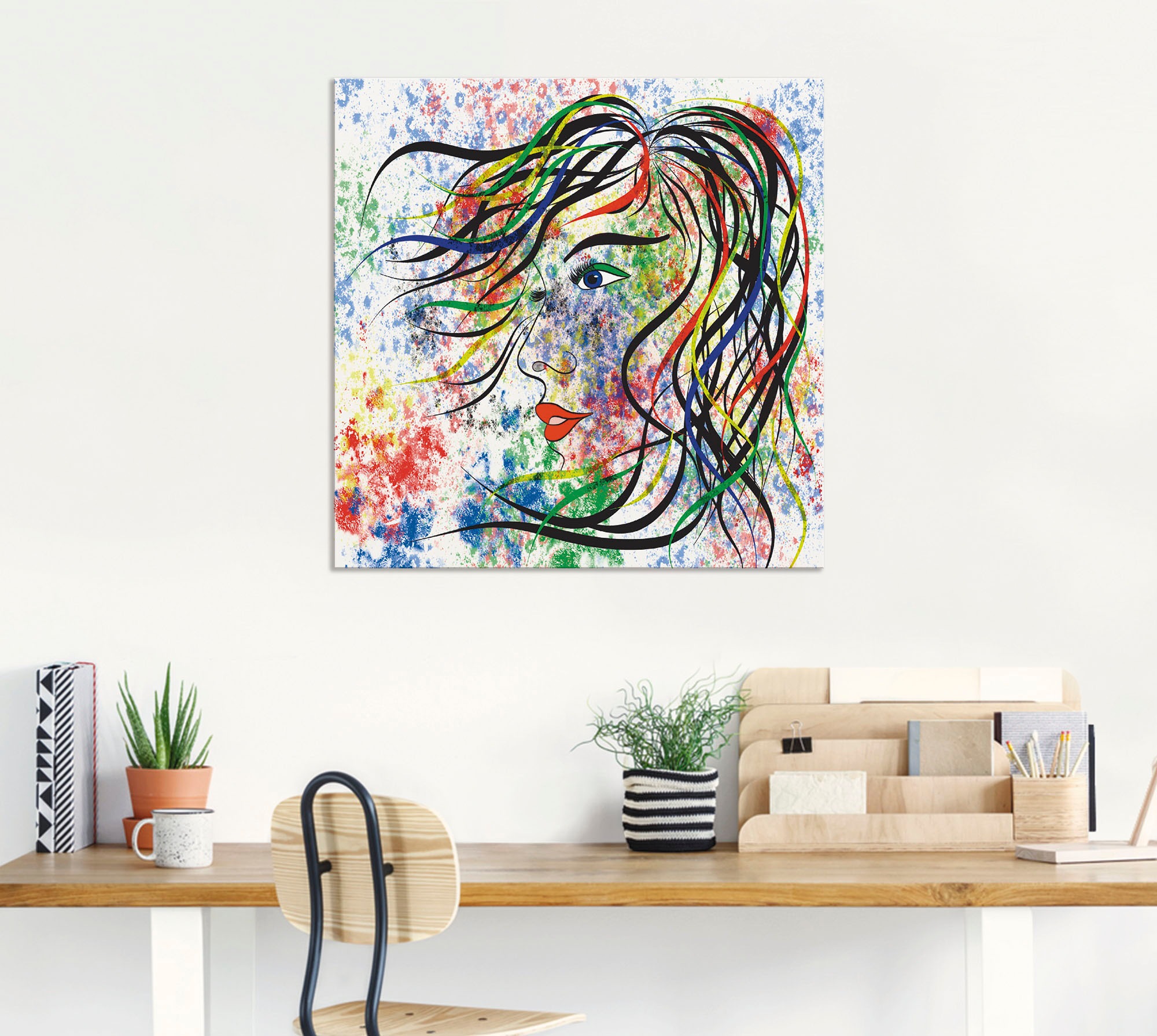 Artland Wandbild »Modern Porträt«, Frau, (1 St.), als Alubild, Outdoorbild, Leinwandbild, Poster in verschied. Größen
