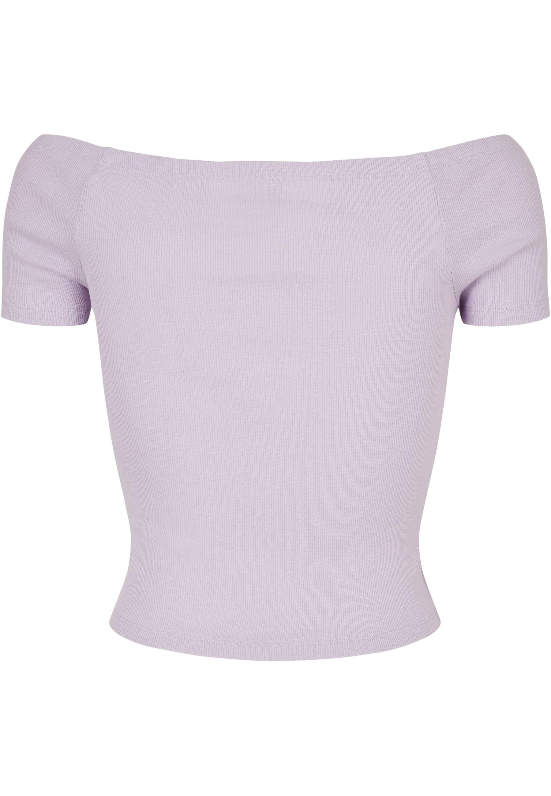URBAN CLASSICS T-Shirt »Urban Classics Damen Ladies Off Shoulder Rib Tee«, (1 tlg.)