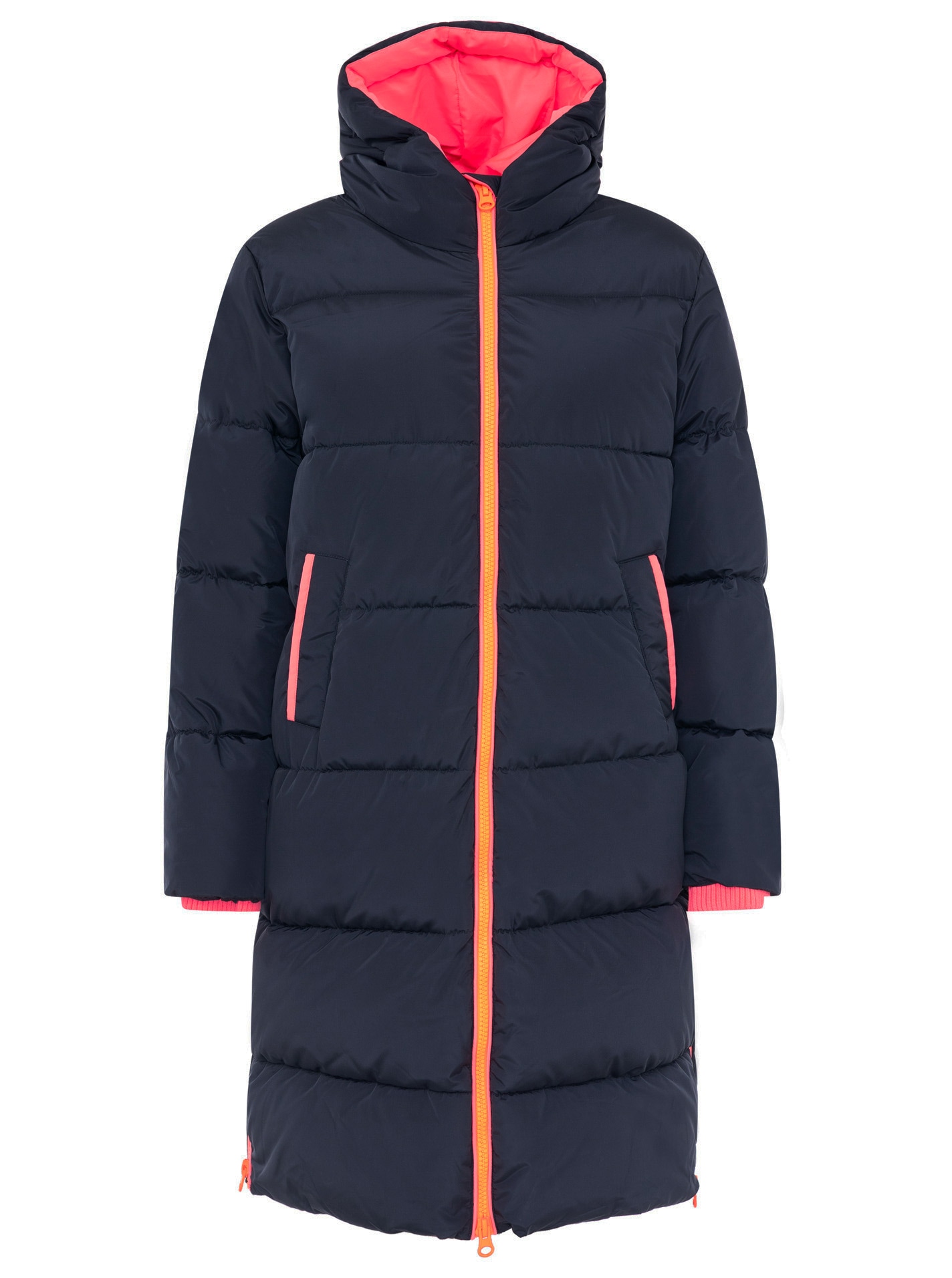 Zwillingsherz Steppmantel "„Cozy“" Kapuze, farbliche Details, Reißverschluss, elastische Bündchen