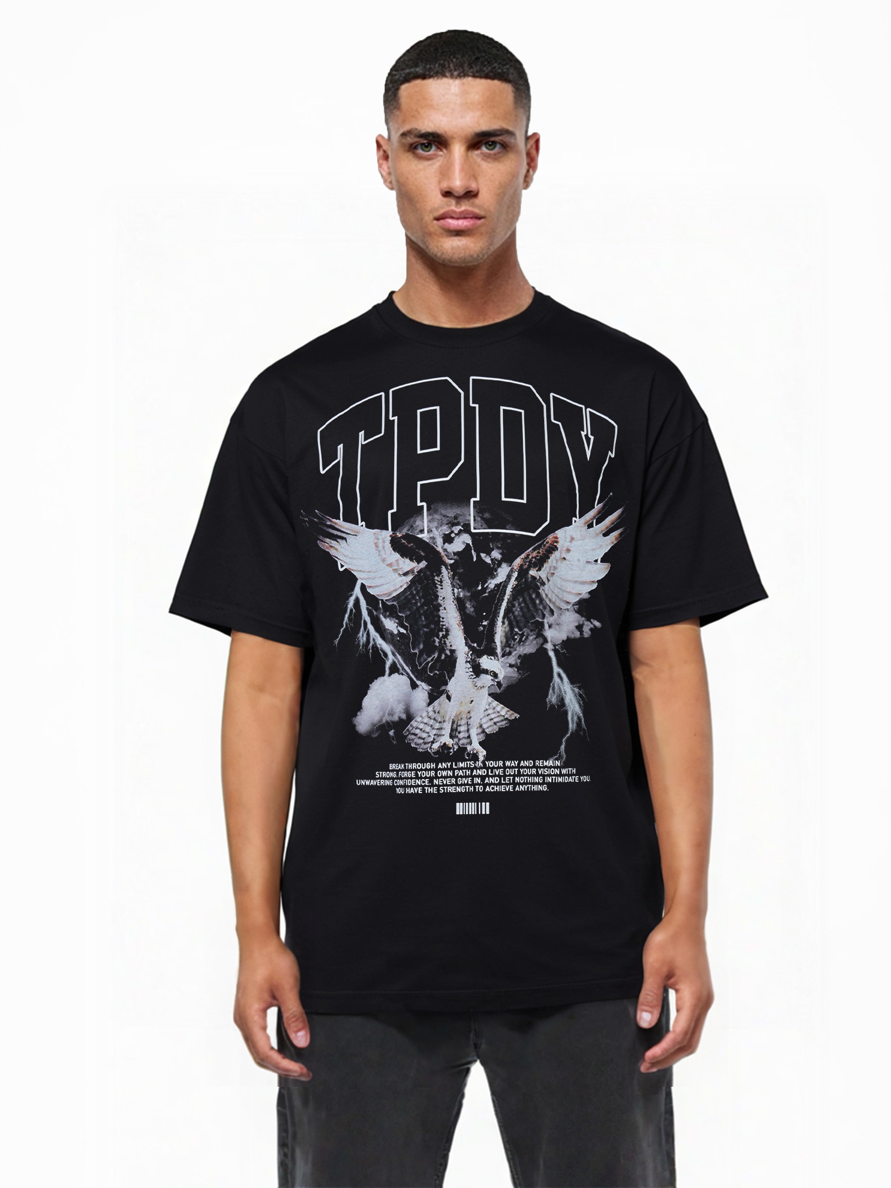 trueprodigy Oversize-Shirt "Yuki Logo Print Oversized Rundhals"