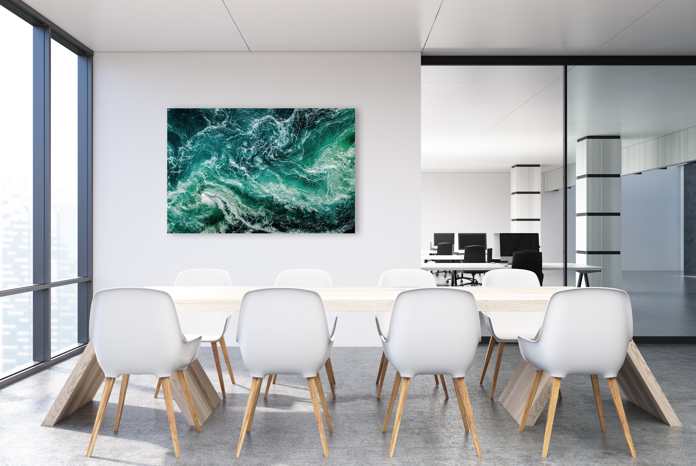 queence Leinwandbild "Aqua" Kunst  Meer  Meer Bilder  Modern  Spa  Spa Bild günstig online kaufen