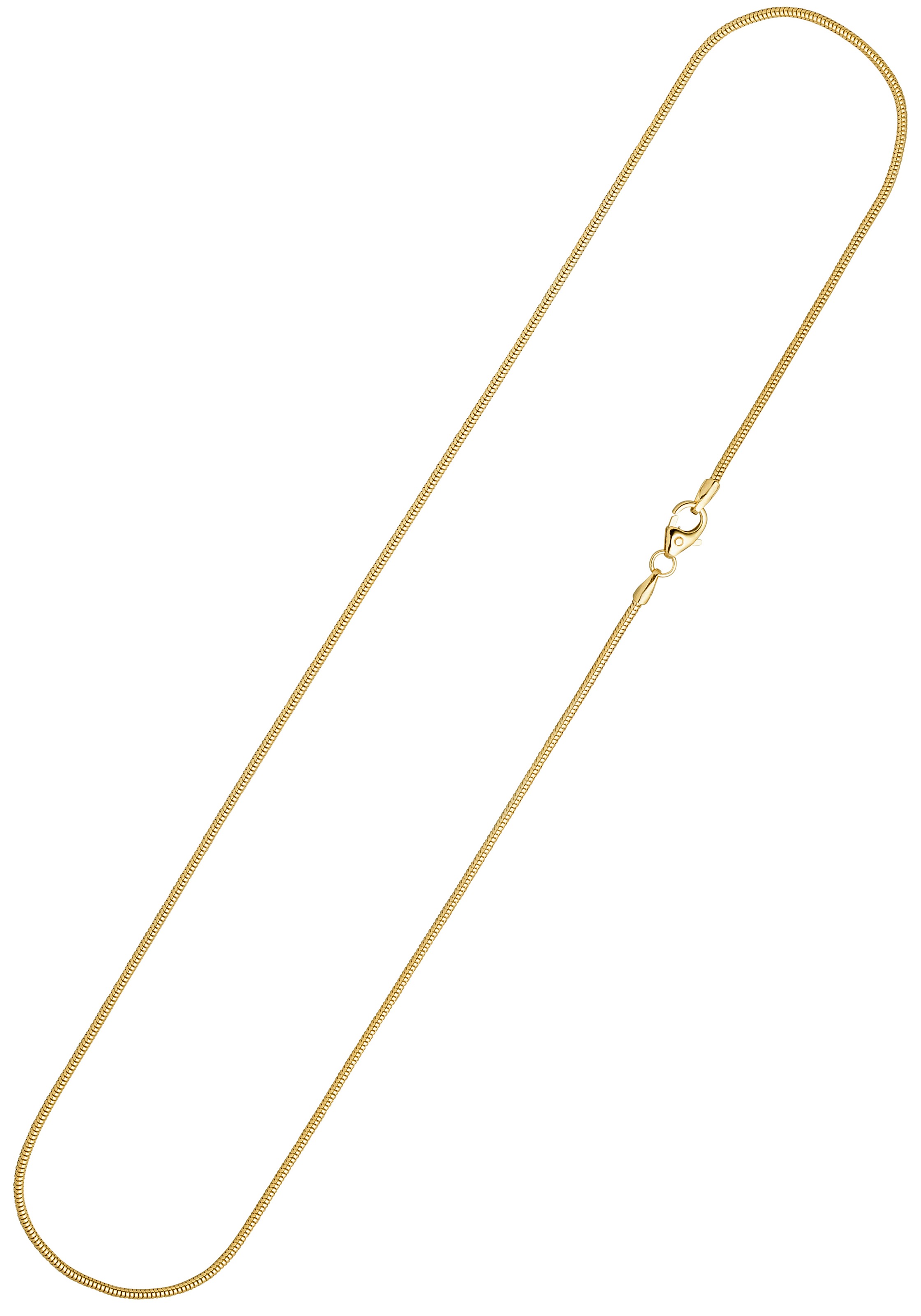 Goldkette JOBO "Schlangenkette 1,6 mm" Gr. 60, gelbgold 585, Halsketten, Damen, 60cm, Gelbgold 585, Goldkette, 14 Karat 585 Gold