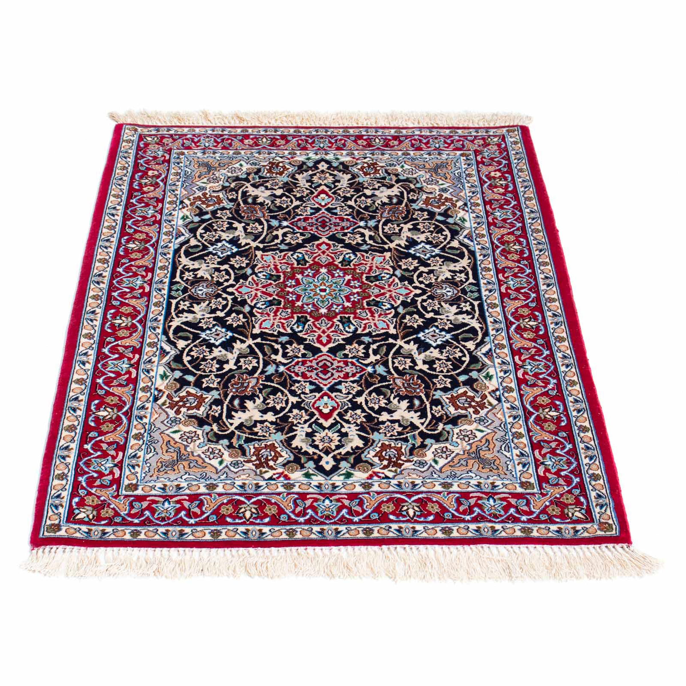 morgenland Orientteppich "Perser - Isfahan - Premium - 102 x 72 cm - rot", rechteckig, 6 mm Höhe, Wohnzimmer, Handgeknüp