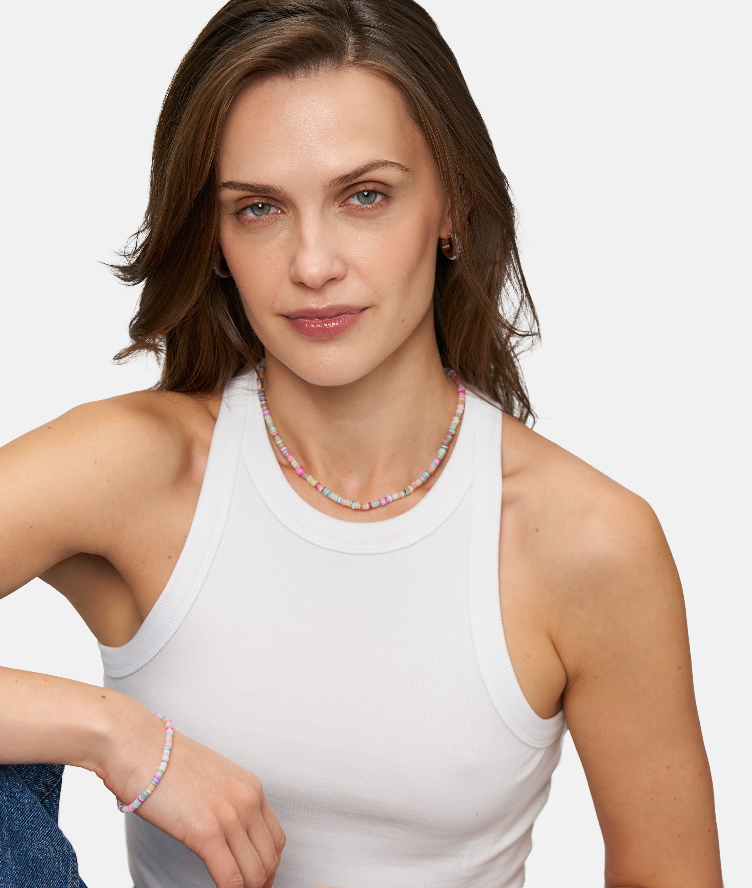 Tamaris Charm-Armband »Schmuck Geschenk Edelstahl Armkette All About Beads«, mit Naturstein