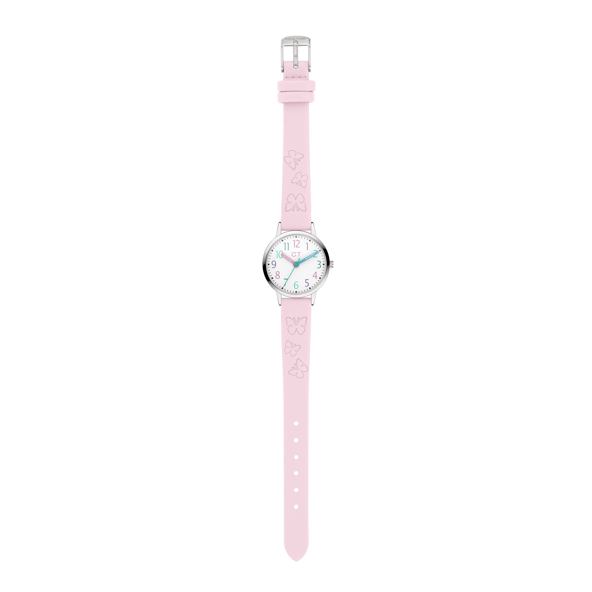 COOL TIME Quarzuhr »The Cool Pink Butterfly« Armbanduhr, Kinderuhr, Mädchen, analog