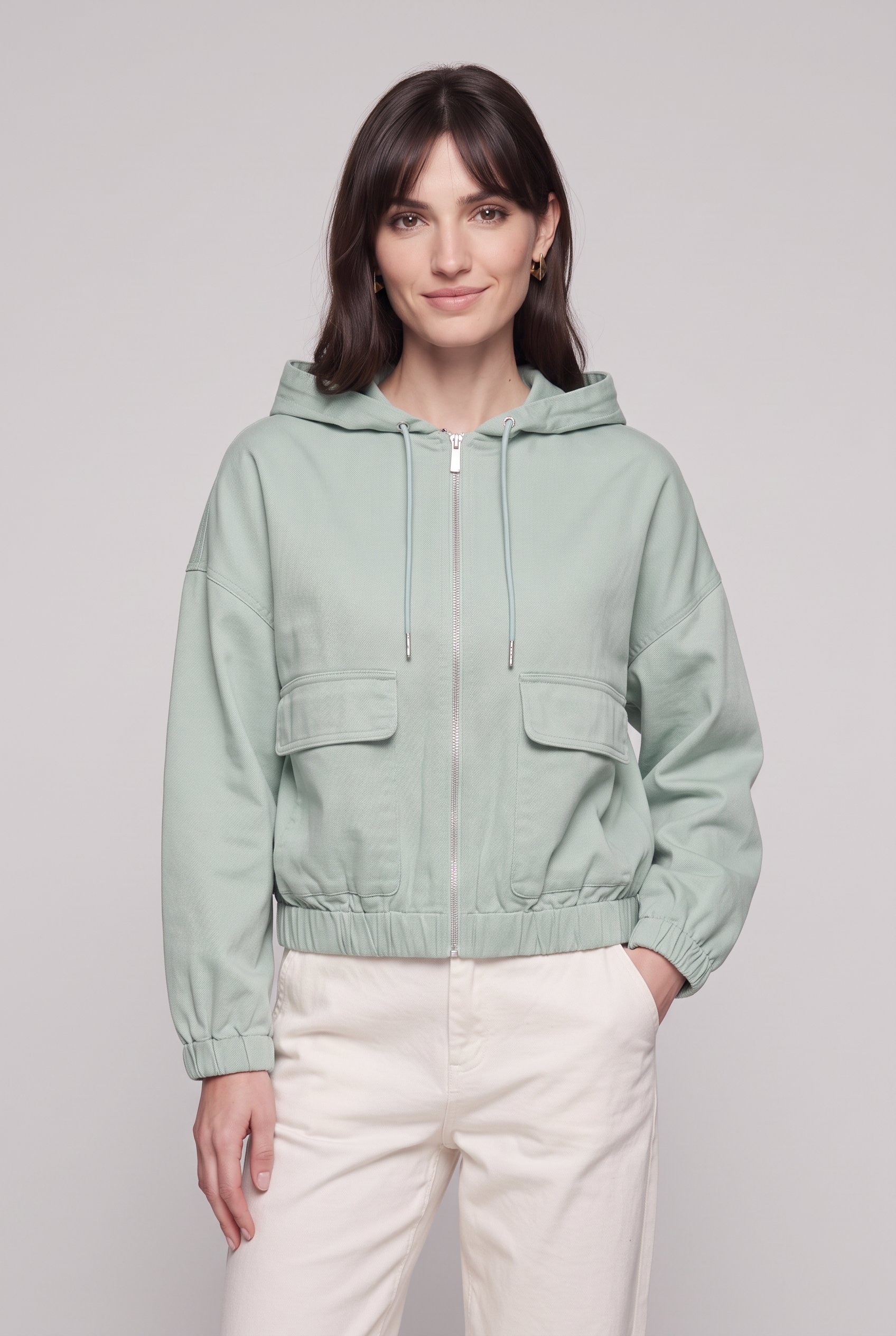 ONLY Parka »ONLKENZIE-SOFT LIFE L/S JACKET CC PNT« mit Kapuze elastische Bündchen