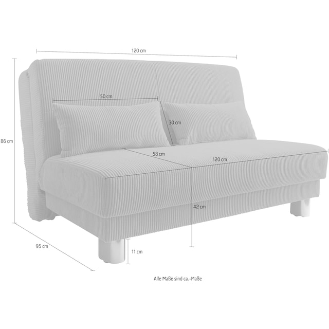 INOSIGN Schlafsofa »Gina«, mit einem Handgriff vom Sofa zum Bett kaufen |  BAUR