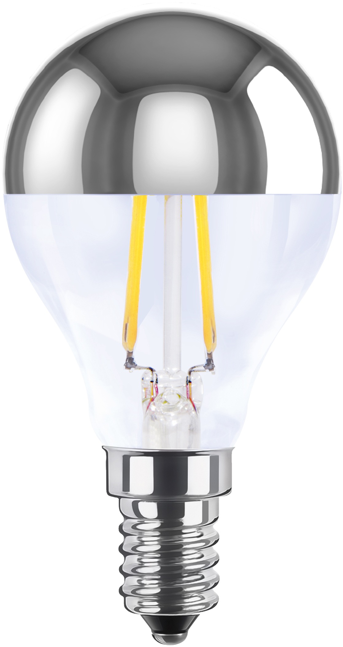 SEGULA LED-Leuchtmittel »Vintage Line«, E14, 1 St., Warmweiß, dimmbar, Tropfenlampe Spiegelkopf silber, E14