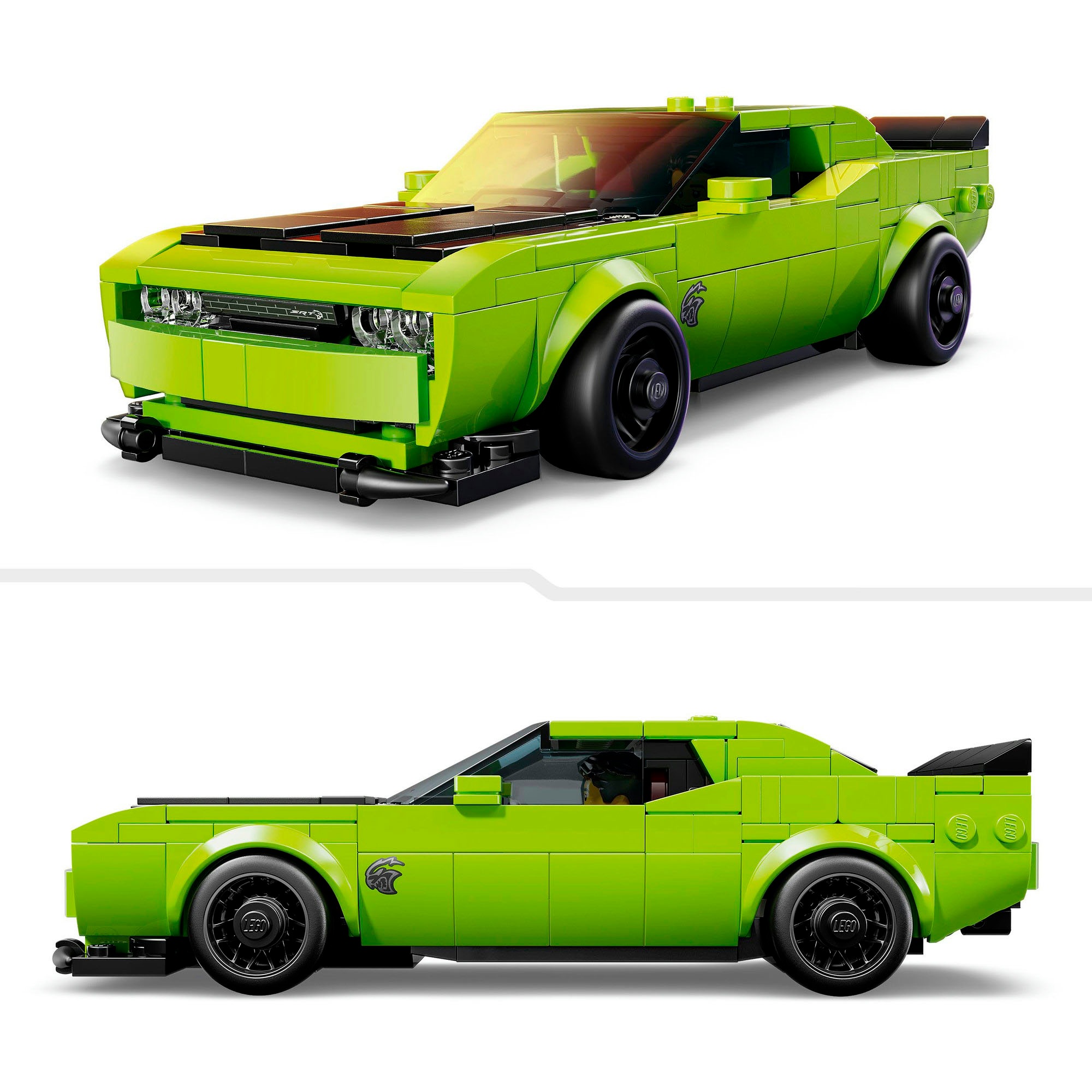 LEGO® Konstruktionsspielsteine »Dodge Challenger SRT Hellcat Sportwagen (77237), LEGO Speed Champions«, (390 St.), Made in Europe