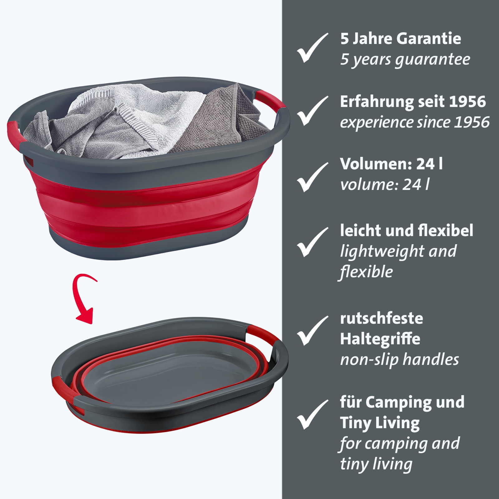 WESTMARK Wäschekorb, faltbar, 24 Liter günstig online kaufen
