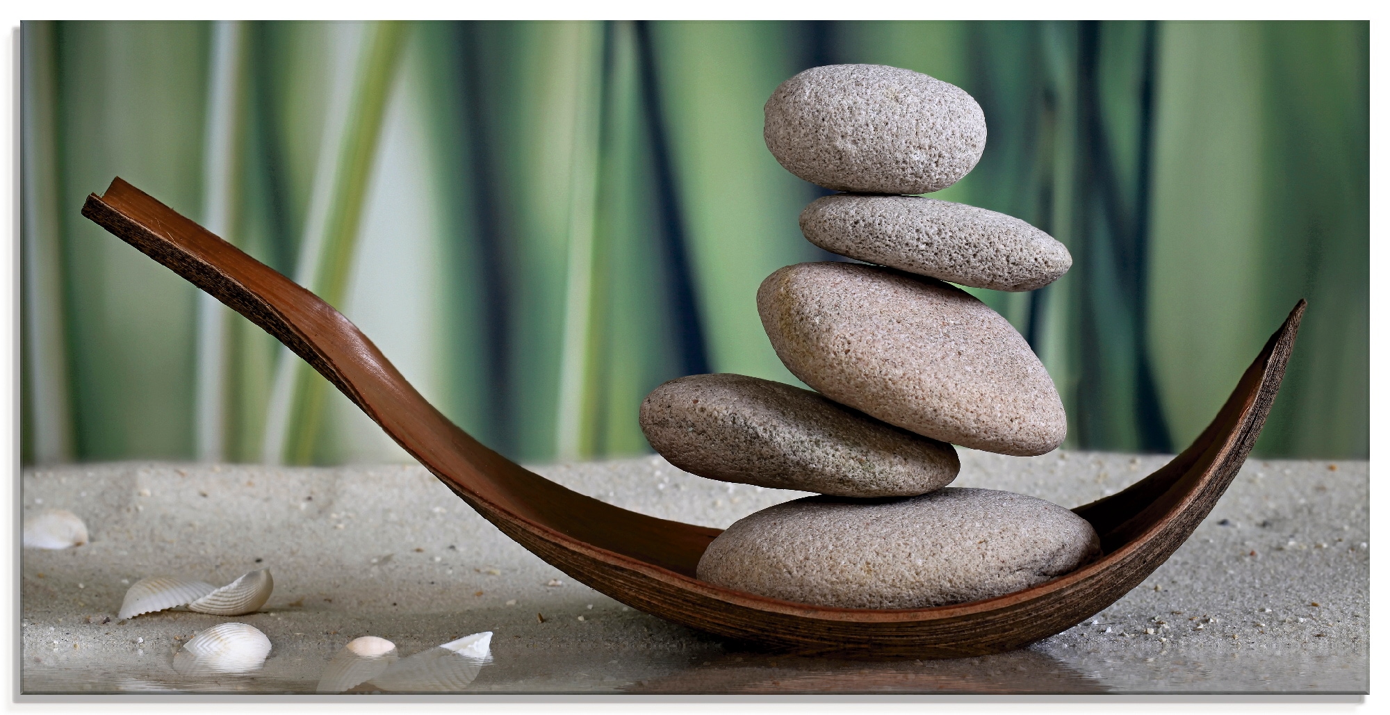 Artland Glasbild "Gleichgewicht", Zen, (1 St.), in verschiedenen Größen