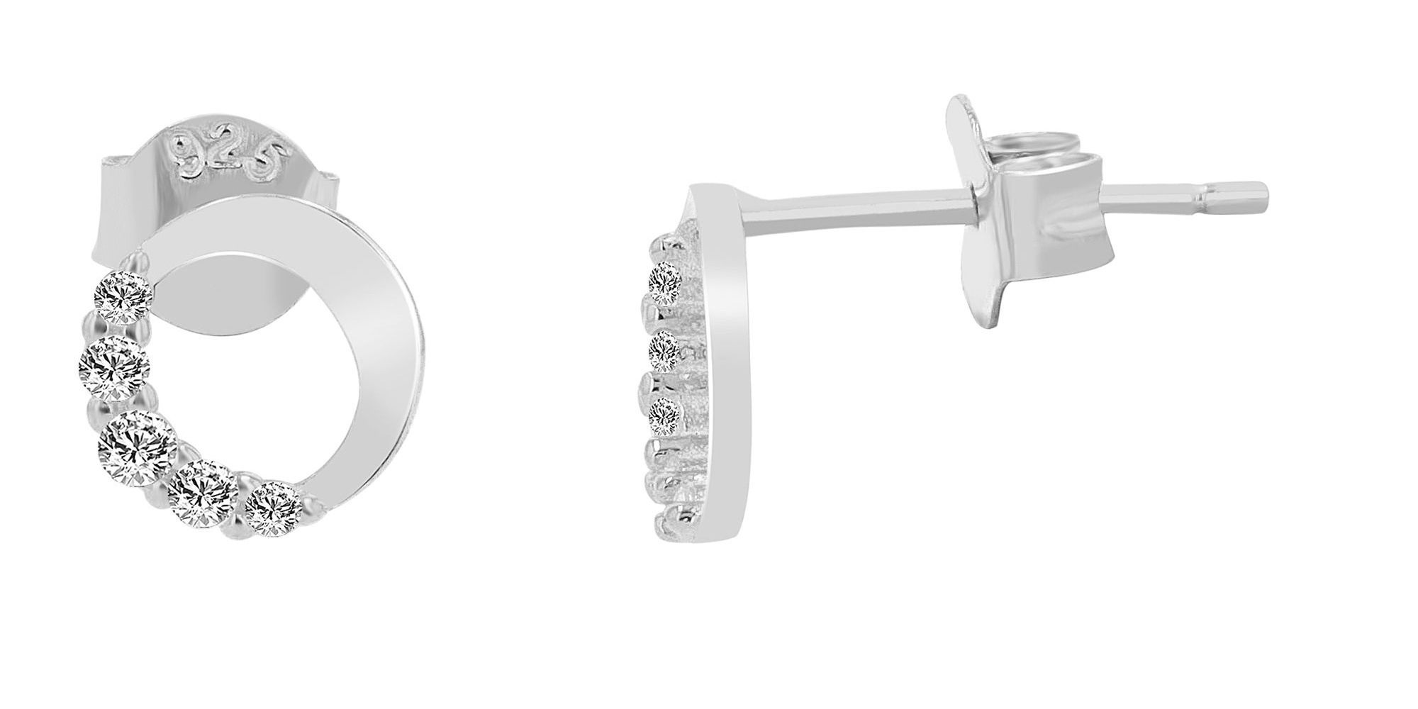 Adelia´s Paar Ohrhänger »Damen Ohrringe – Ohrstecker aus 925 Silber mit Zirkonia« Zum Verschenken an Menschen, die Ihnen am Herzen liegen