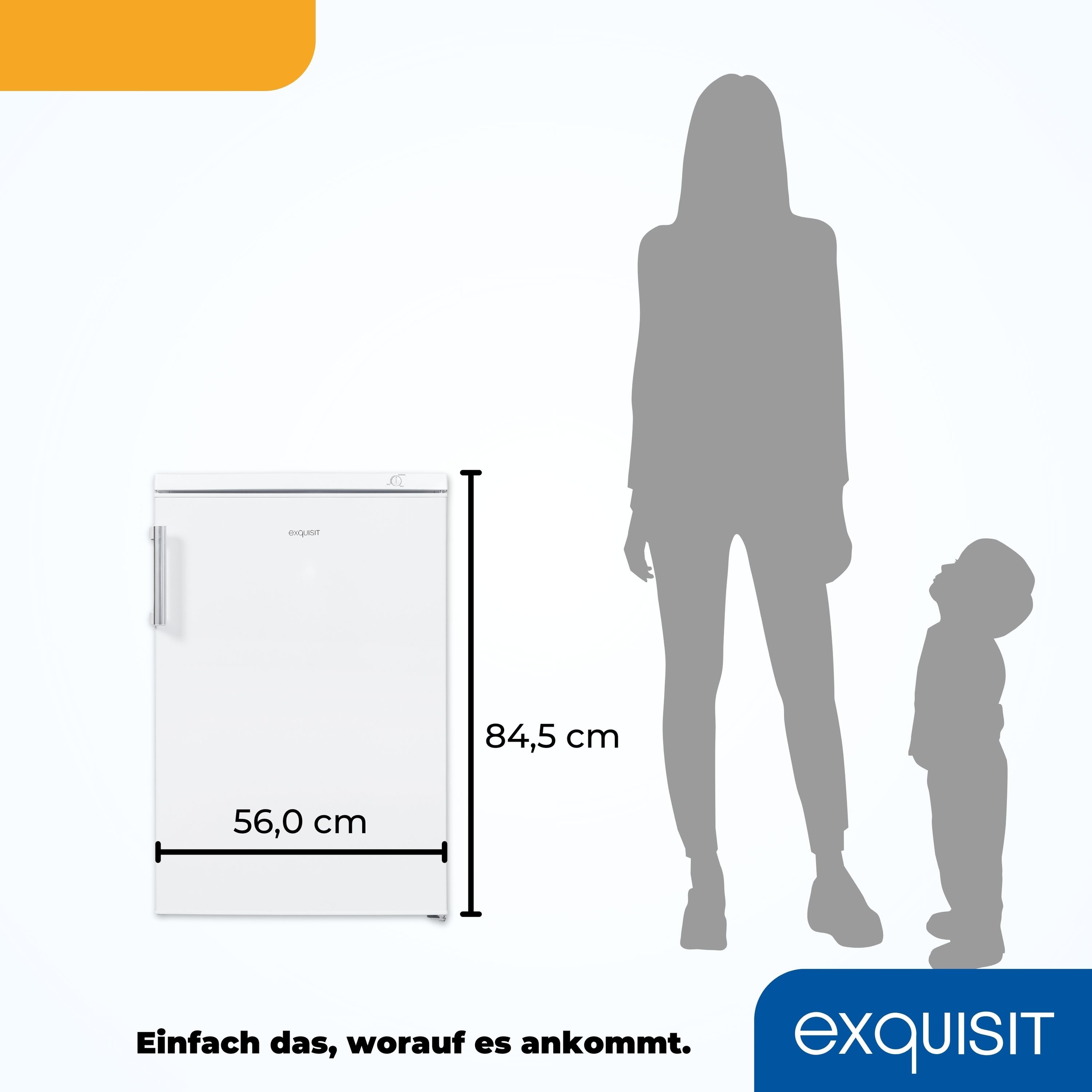 exquisit Gefrierschrank »GS81-H-010D weiss«, 85 cm hoch, 56 cm breit, 85 Liter Nutzinhalt, Flexibler Türanschlag, 4 Sterne Gefrieren