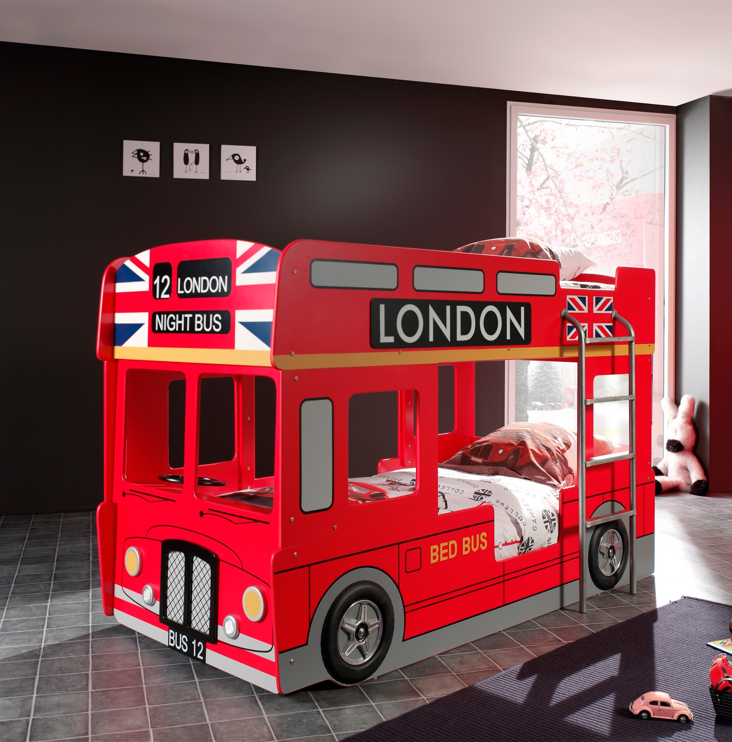 Vipack Etagenbett "London, in Londoner Stadtbuss-Optik, das Highlight im Ki günstig online kaufen