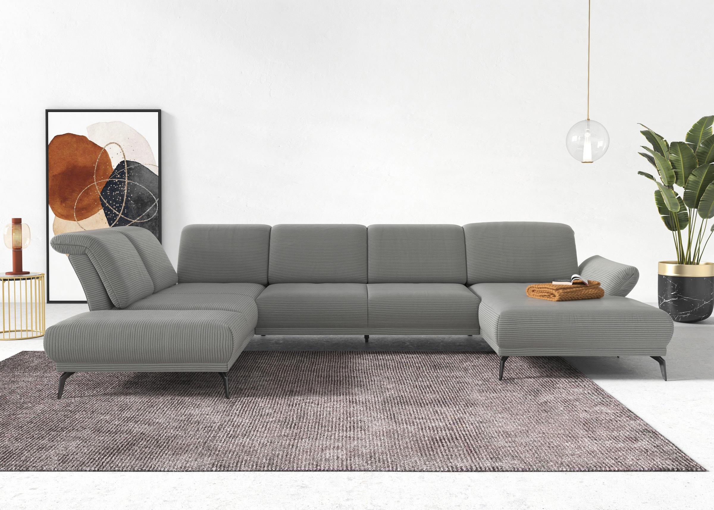 sit&more Wohnlandschaft "Coco U-Form" Sitztiefen-, Arm- und Kopfteilverstel günstig online kaufen