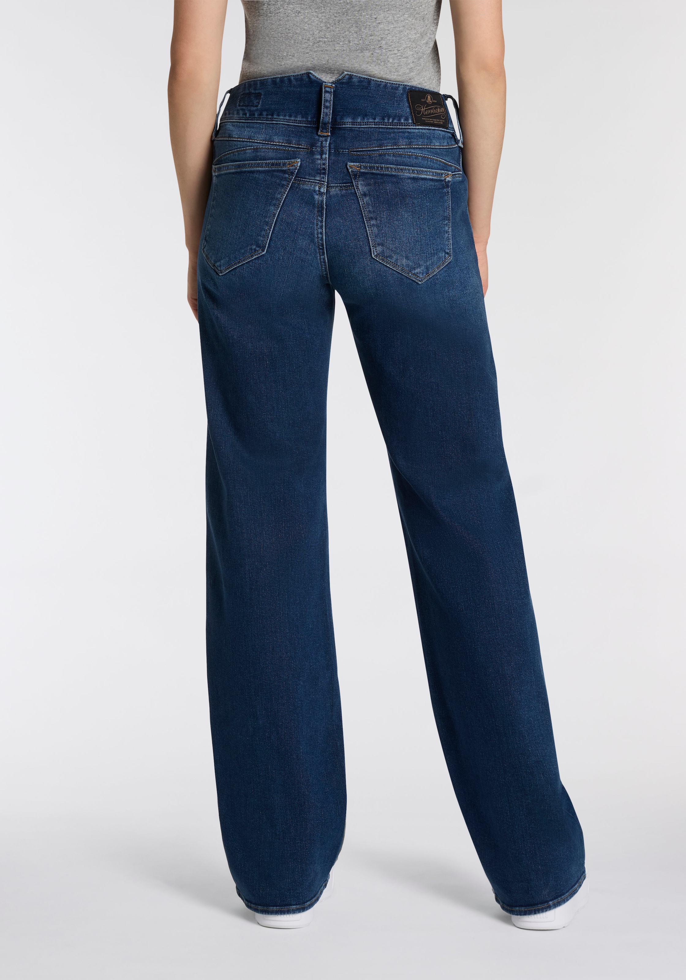 Herrlicher Straight-Jeans »Prime New Denim Cashmere Touch«, mit hoher Leibhöhe