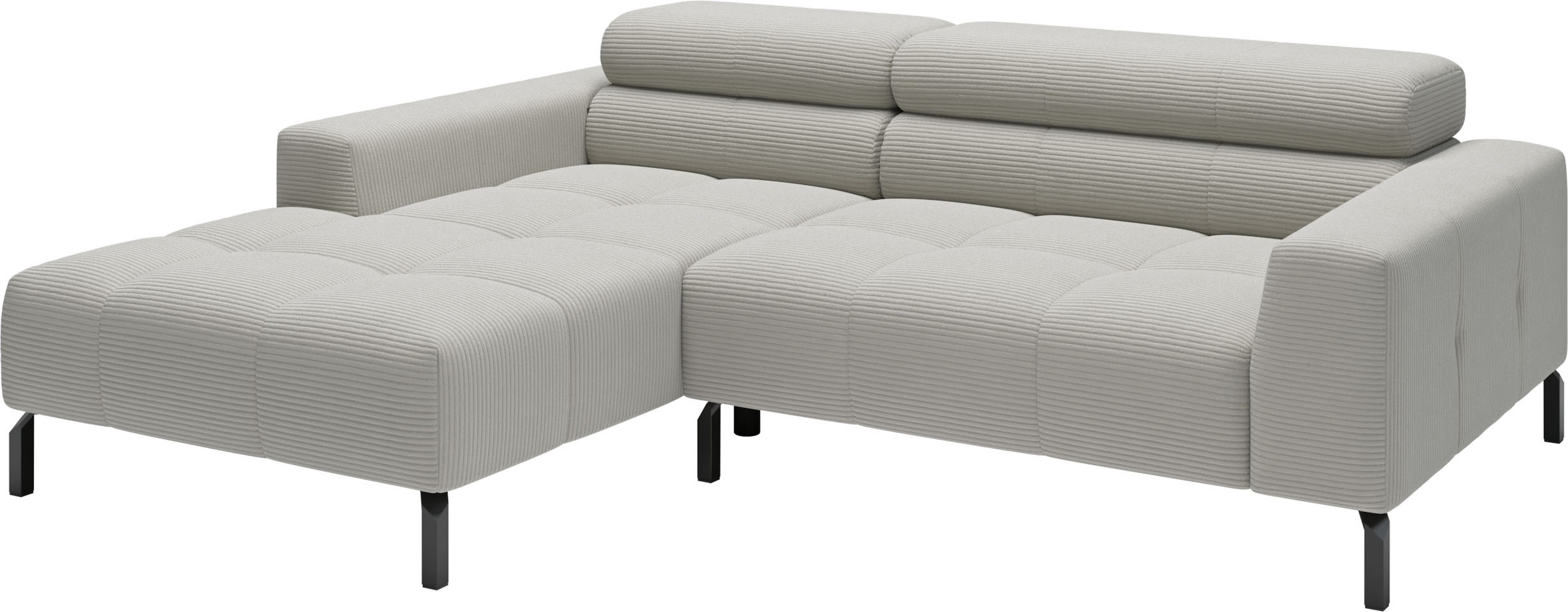 Thumbnail - Home affaire Ecksofa "Ecksofa Claya, L-Form, Kopfteilverstellung, Breite 223 cm" Moderne Steppung, weicher Polsteraufbau...