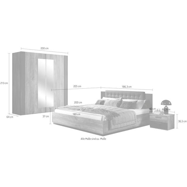 Helvetia Schlafzimmer-Set »Sigma«, 4-teilig kaufen | BAUR