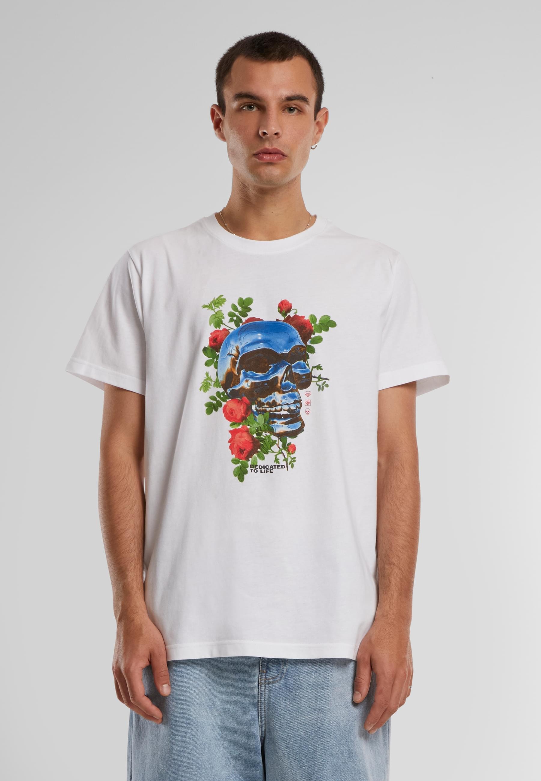 MisterTee T-Shirt »MisterTee Herren Chrome Skull Tee«, (1 tlg.)