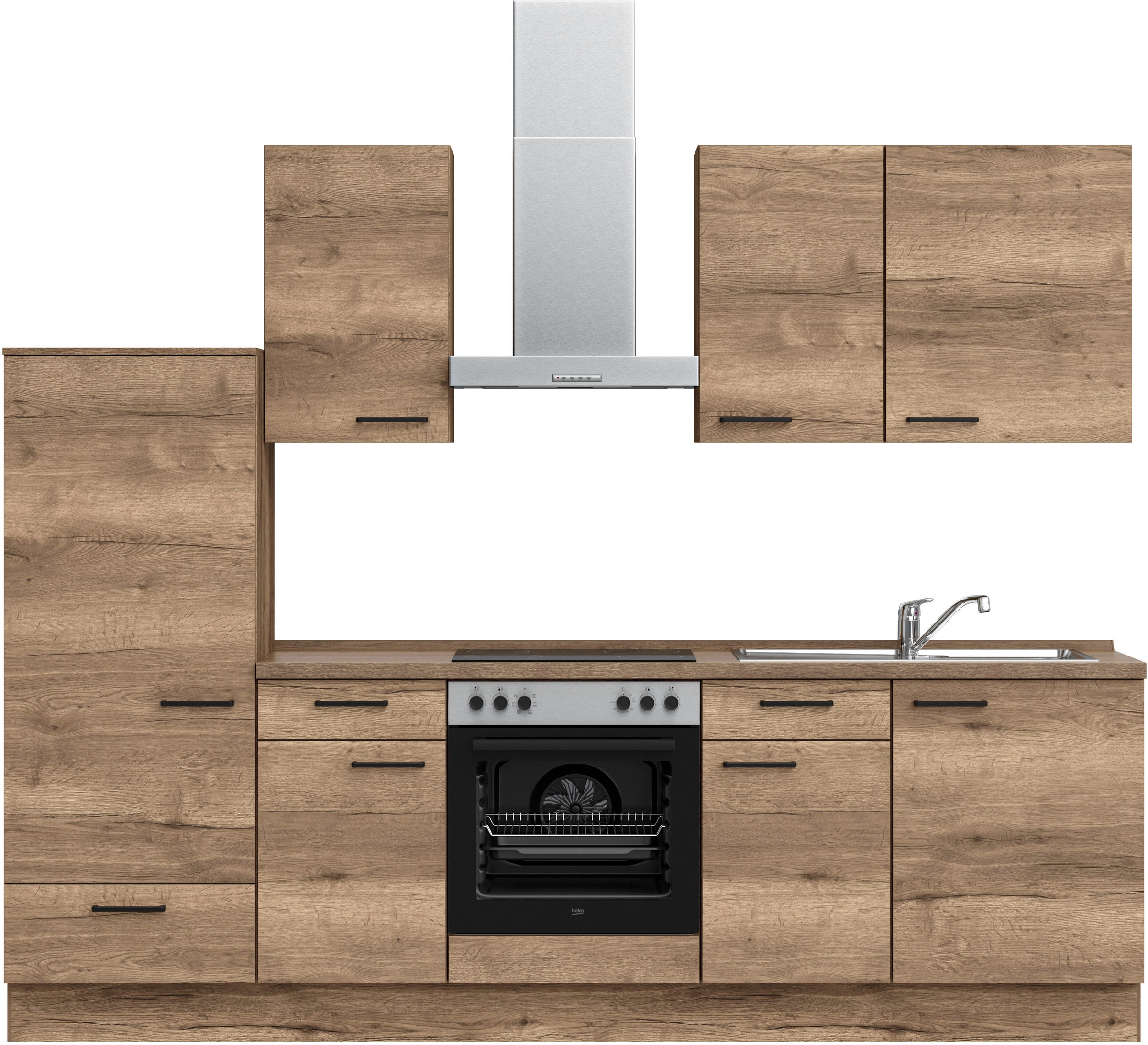 nobilia ""Structura I", NEU: individuell anpassbar mit gratis Profi-Beratung" vormontiert, Breite 270 cm, Ausrichtung wählbar, wahlw. mit E-Geräten