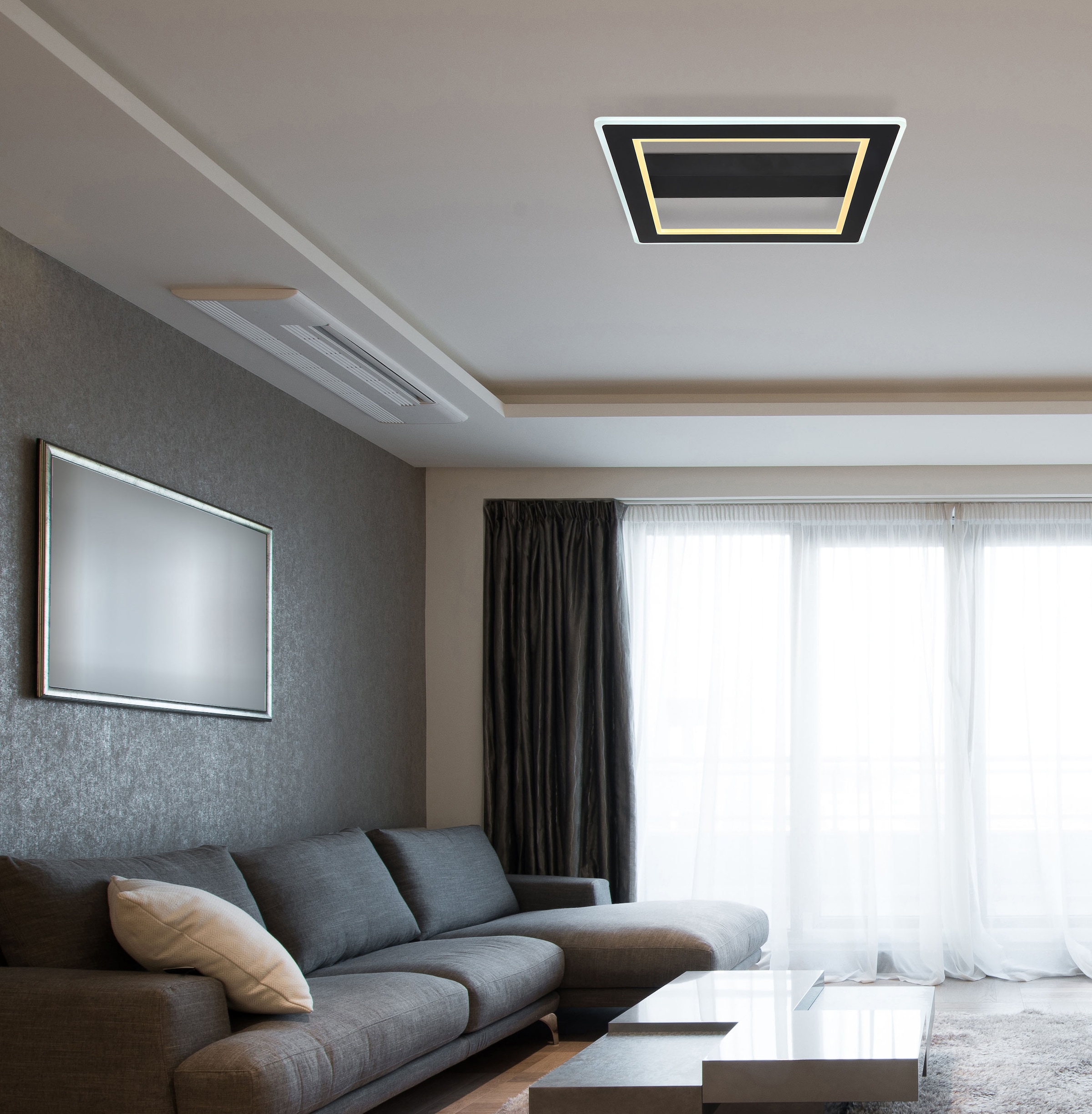 GLOBO LIGHTING LED Deckenleuchte »MATTIA«, Leuchtmittel LED-Modul | LED fest integriert, Deckenlampe/Wohnzimmer/Schlafzimmer/modern